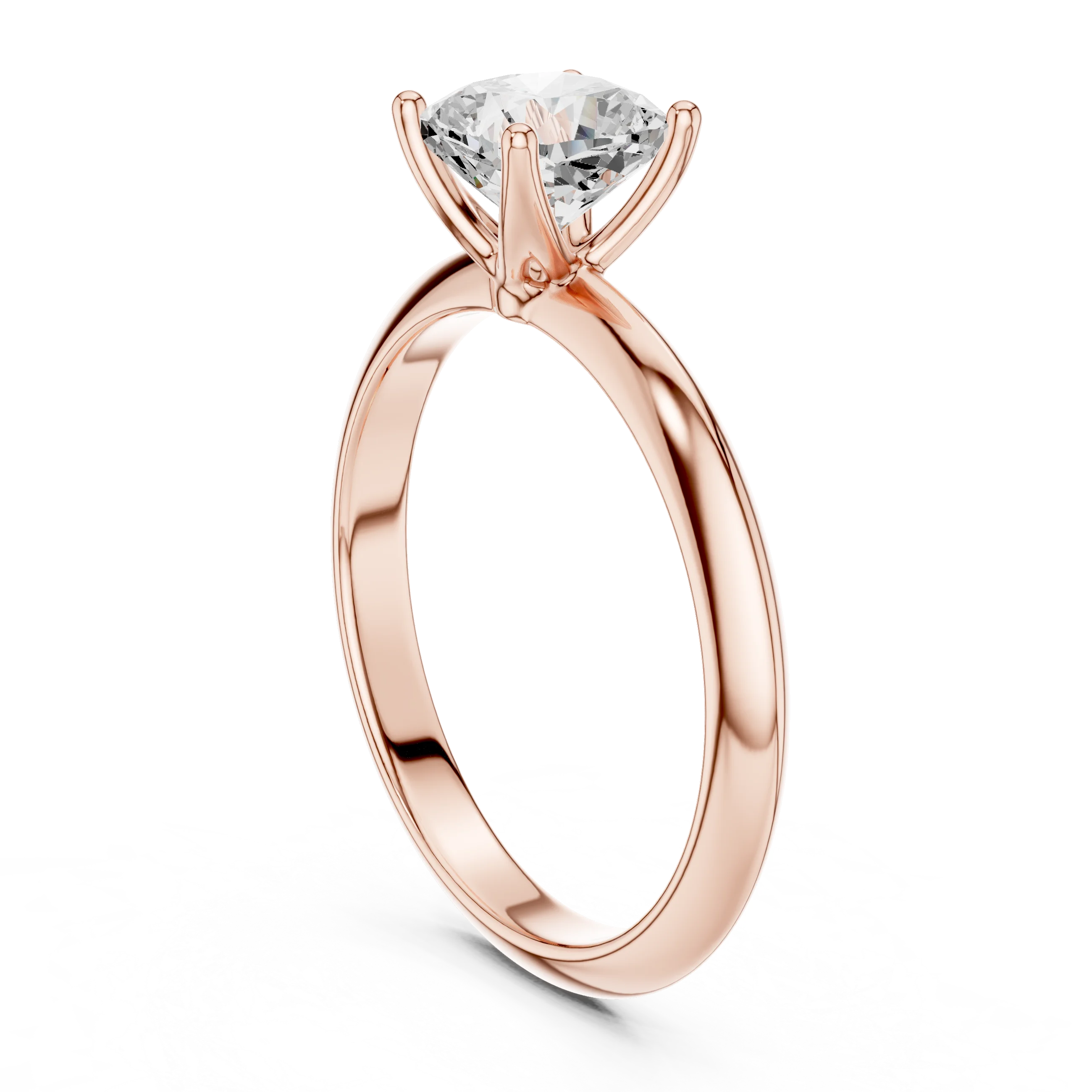 Cushion Cut Diamond Solitaire Engagement Ring