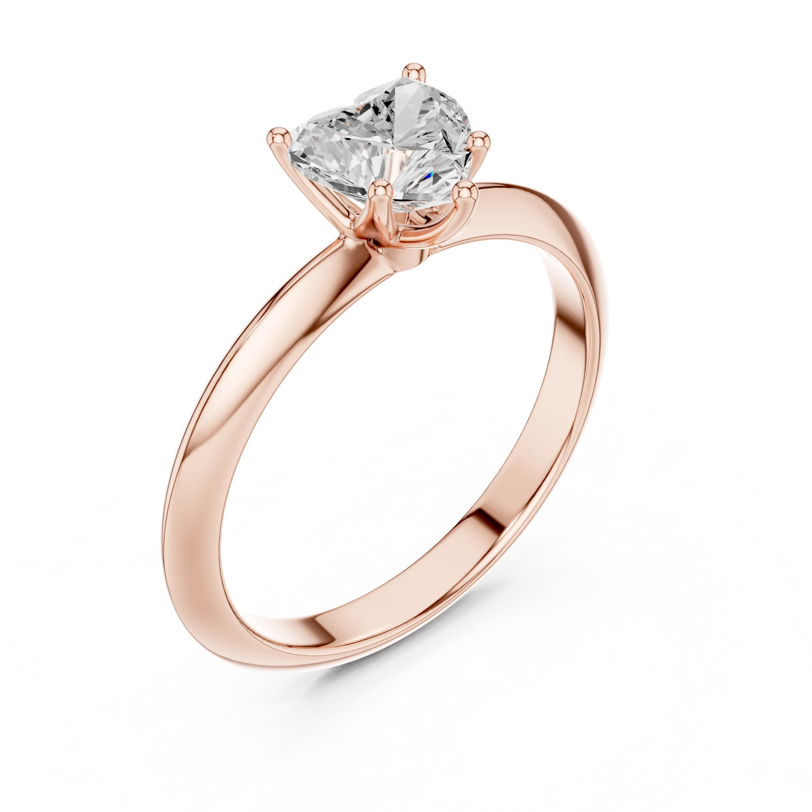 Heart Cut Diamond Solitaire Engagement Ring