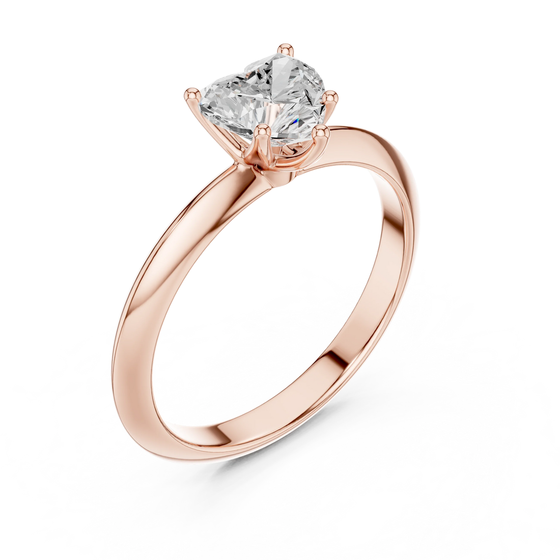 Heart Cut Diamond Solitaire Engagement Ring