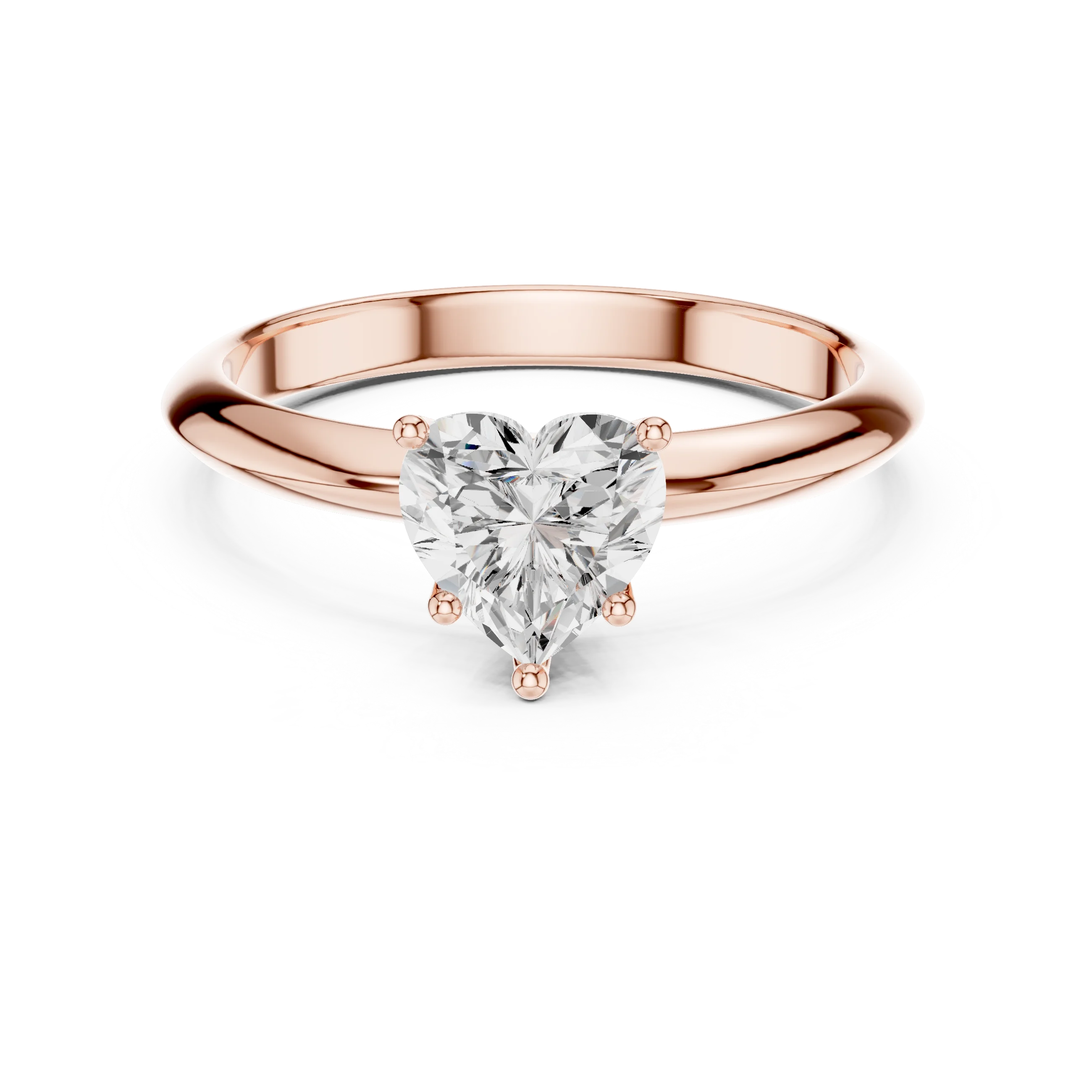 Heart Cut Diamond Solitaire Engagement Ring