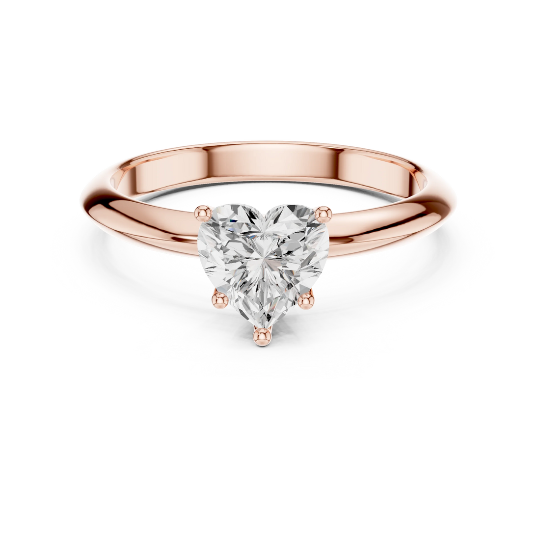 Heart Cut Diamond Solitaire Engagement Ring