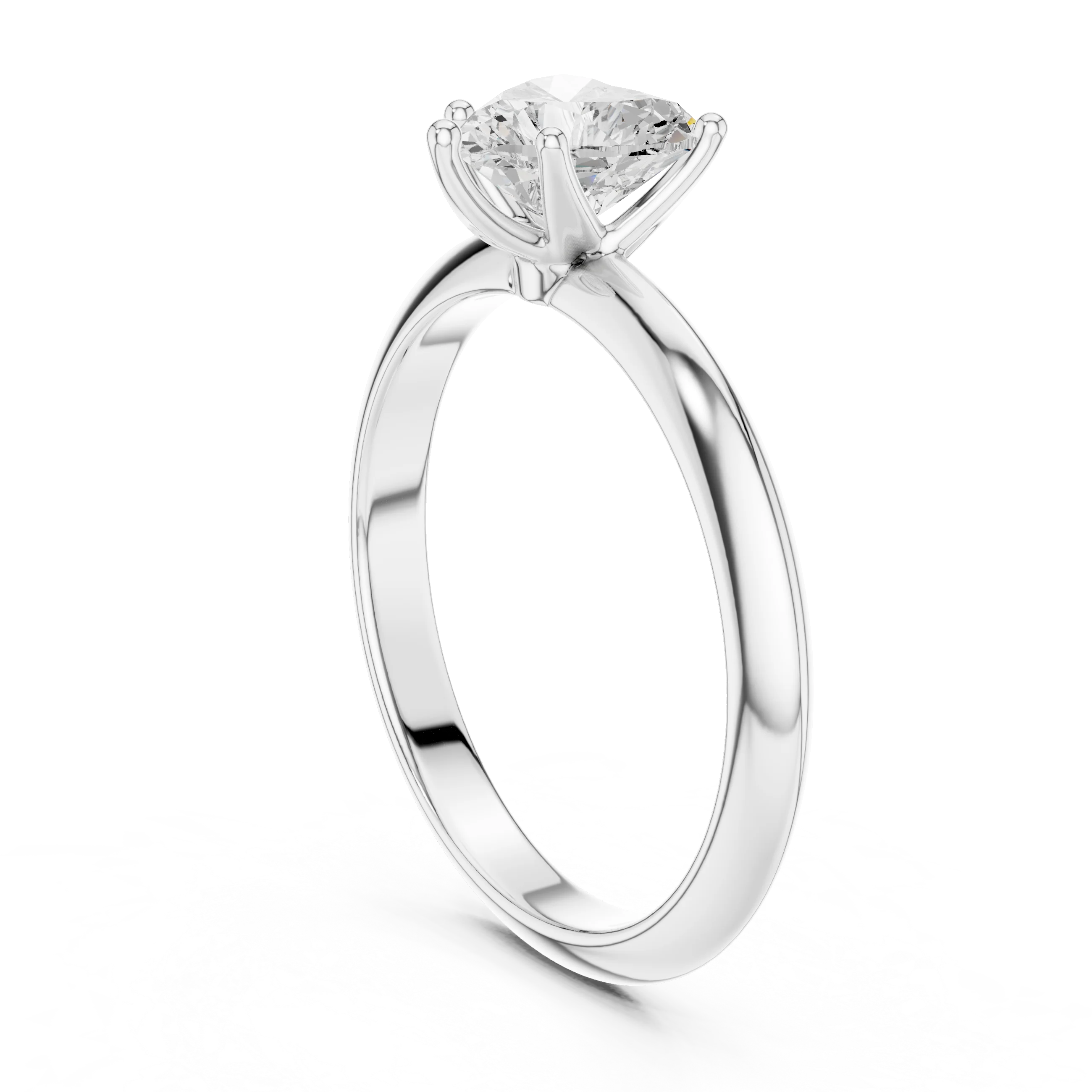 Heart Cut Diamond Solitaire Engagement Ring