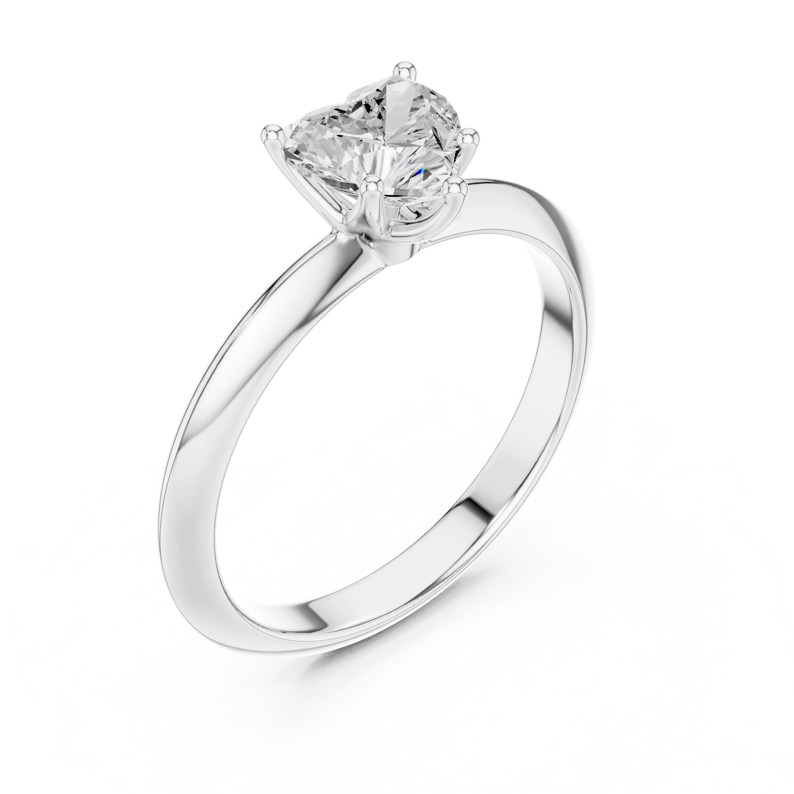 Heart Cut Diamond Solitaire Engagement Ring