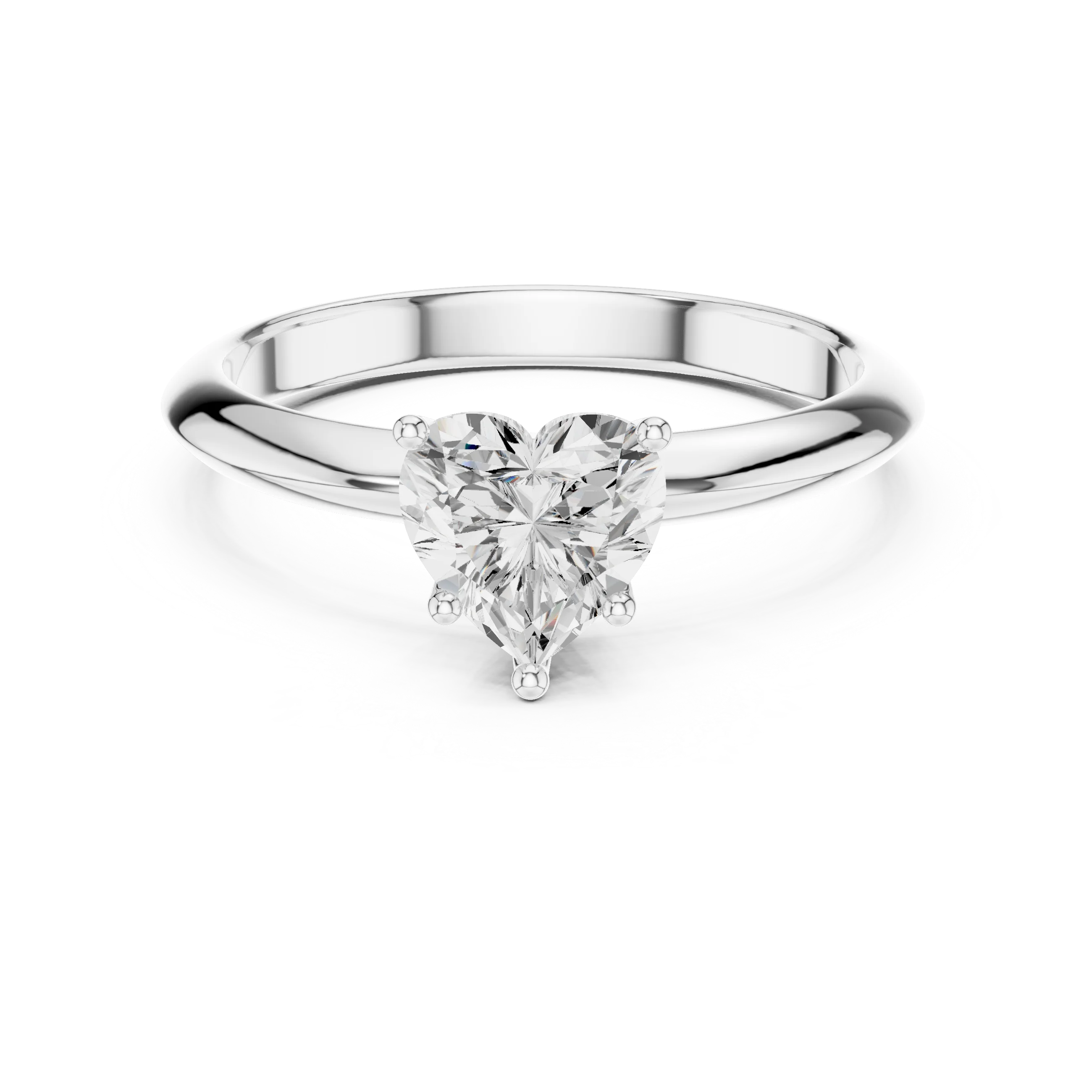 Heart Cut Diamond Solitaire Engagement Ring