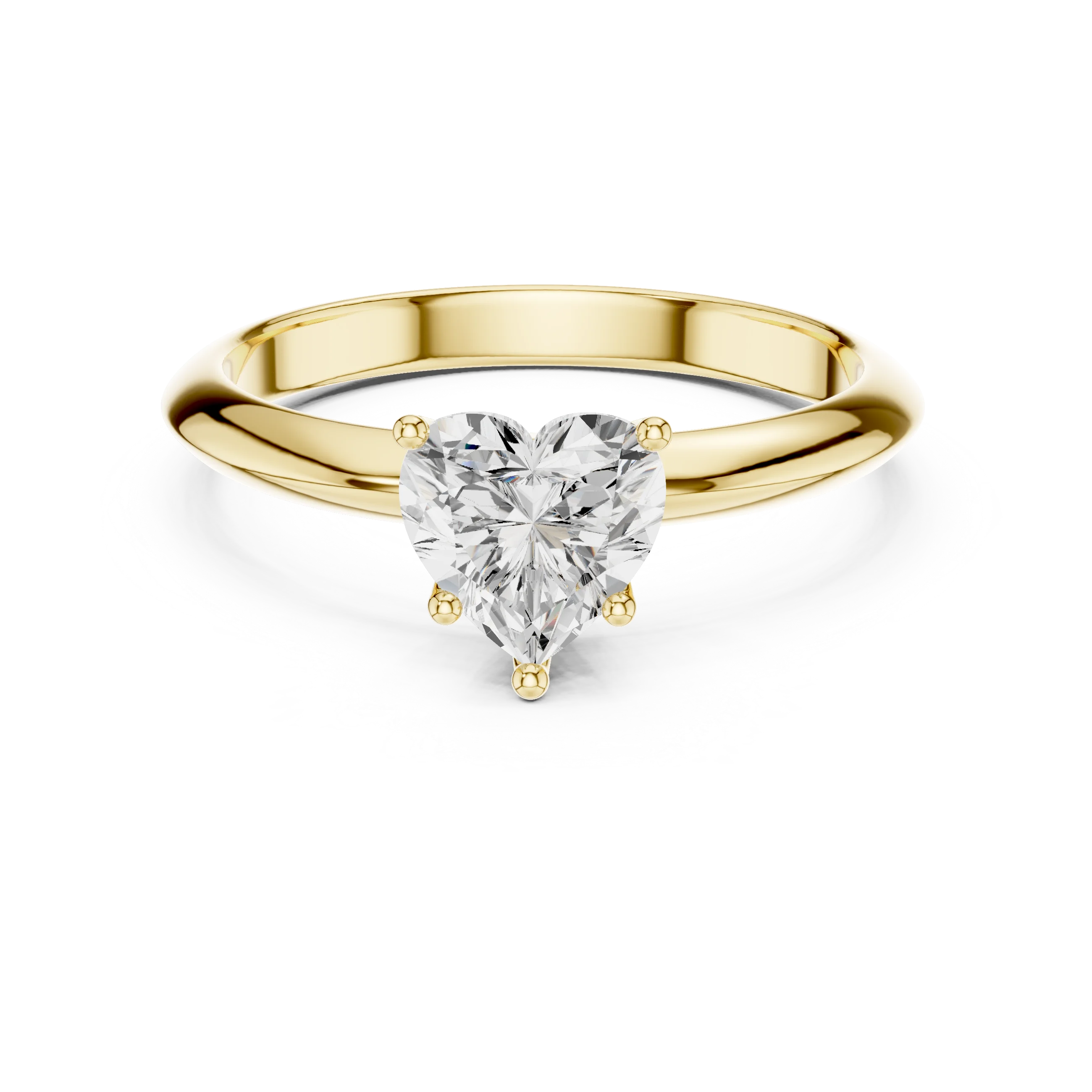 Heart Cut Diamond Solitaire Engagement Ring
