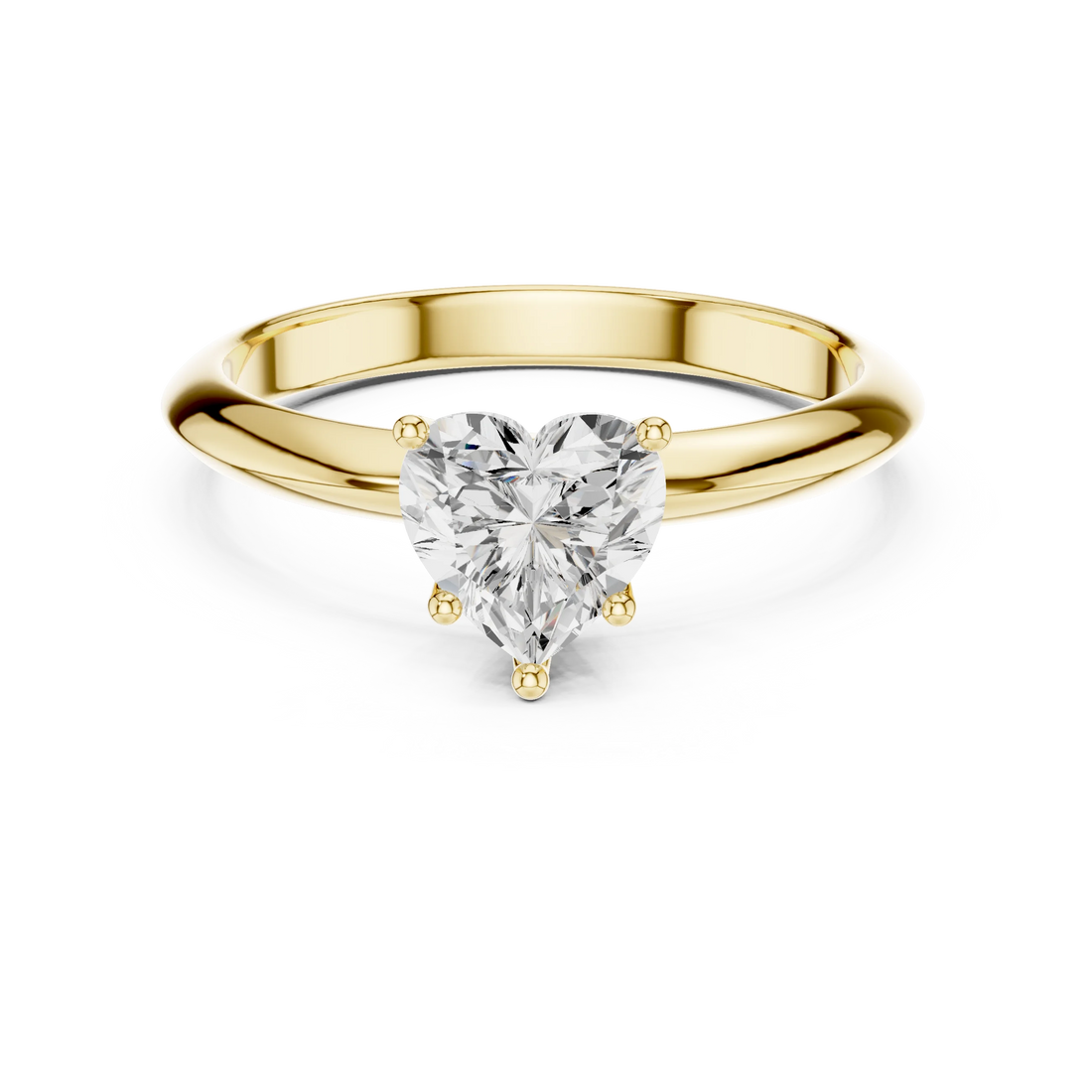 Heart Cut Diamond Solitaire Engagement Ring