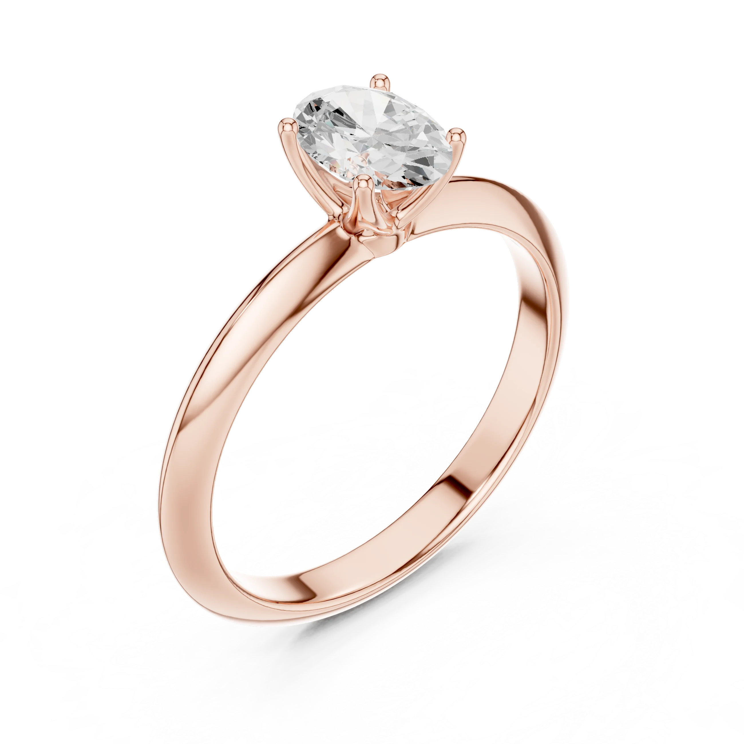 Oval Cut Diamond Solitaire Engagement Ring