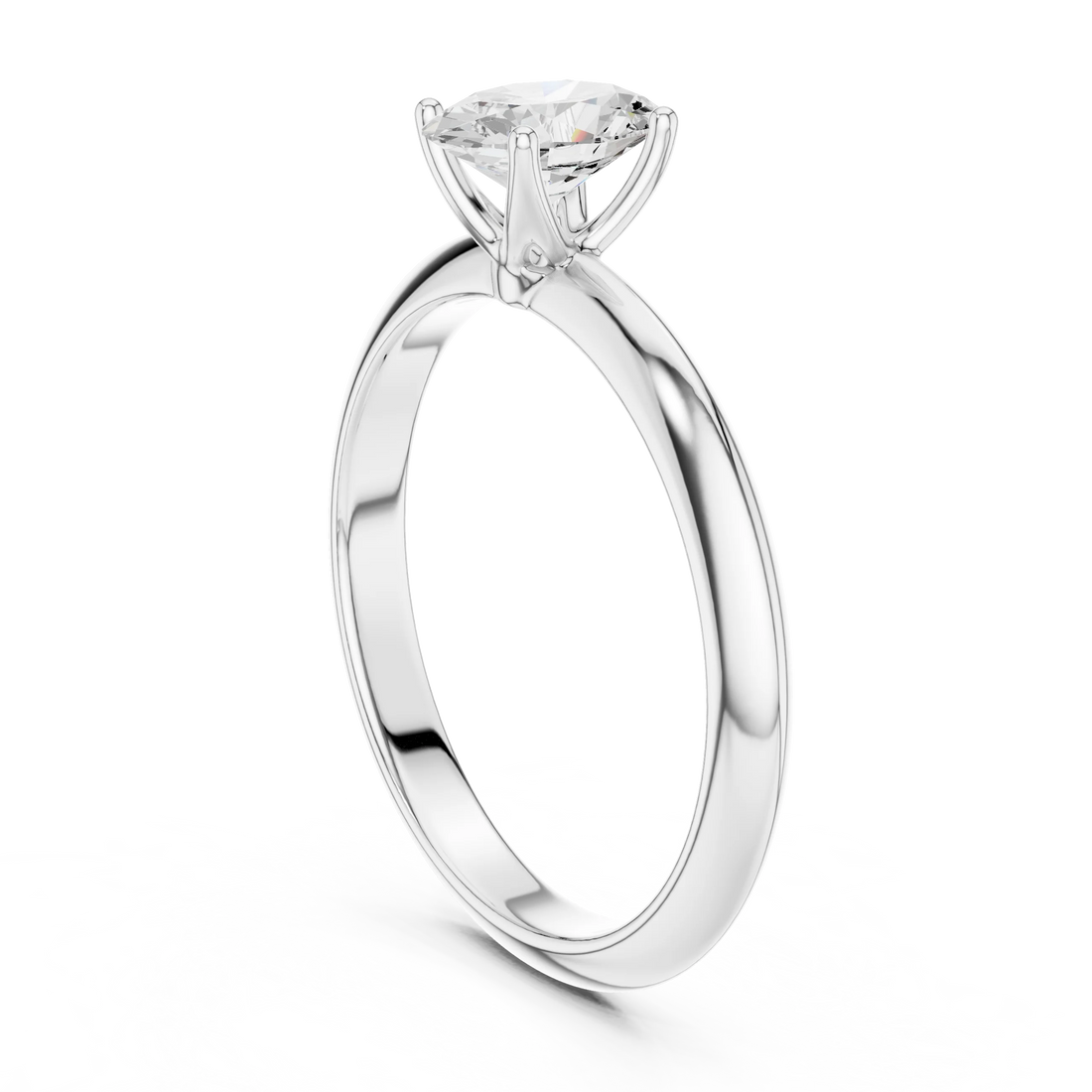 Oval Cut Diamond Solitaire Engagement Ring