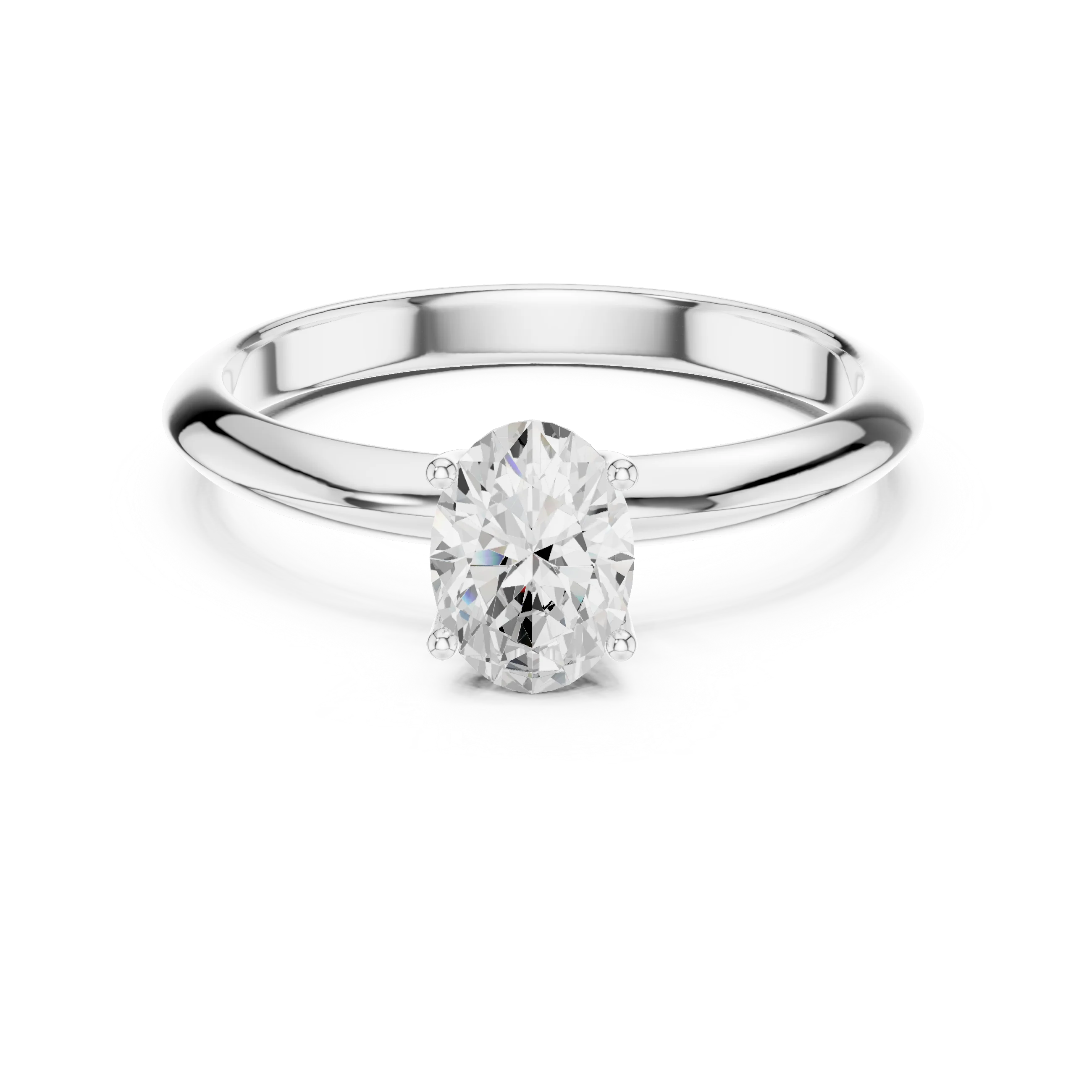 Oval Cut Diamond Solitaire Engagement Ring