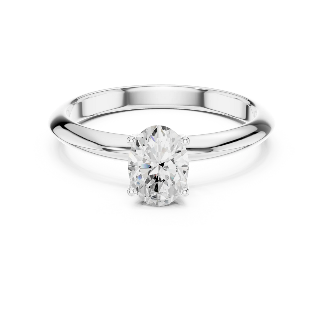 Oval Cut Diamond Solitaire Engagement Ring