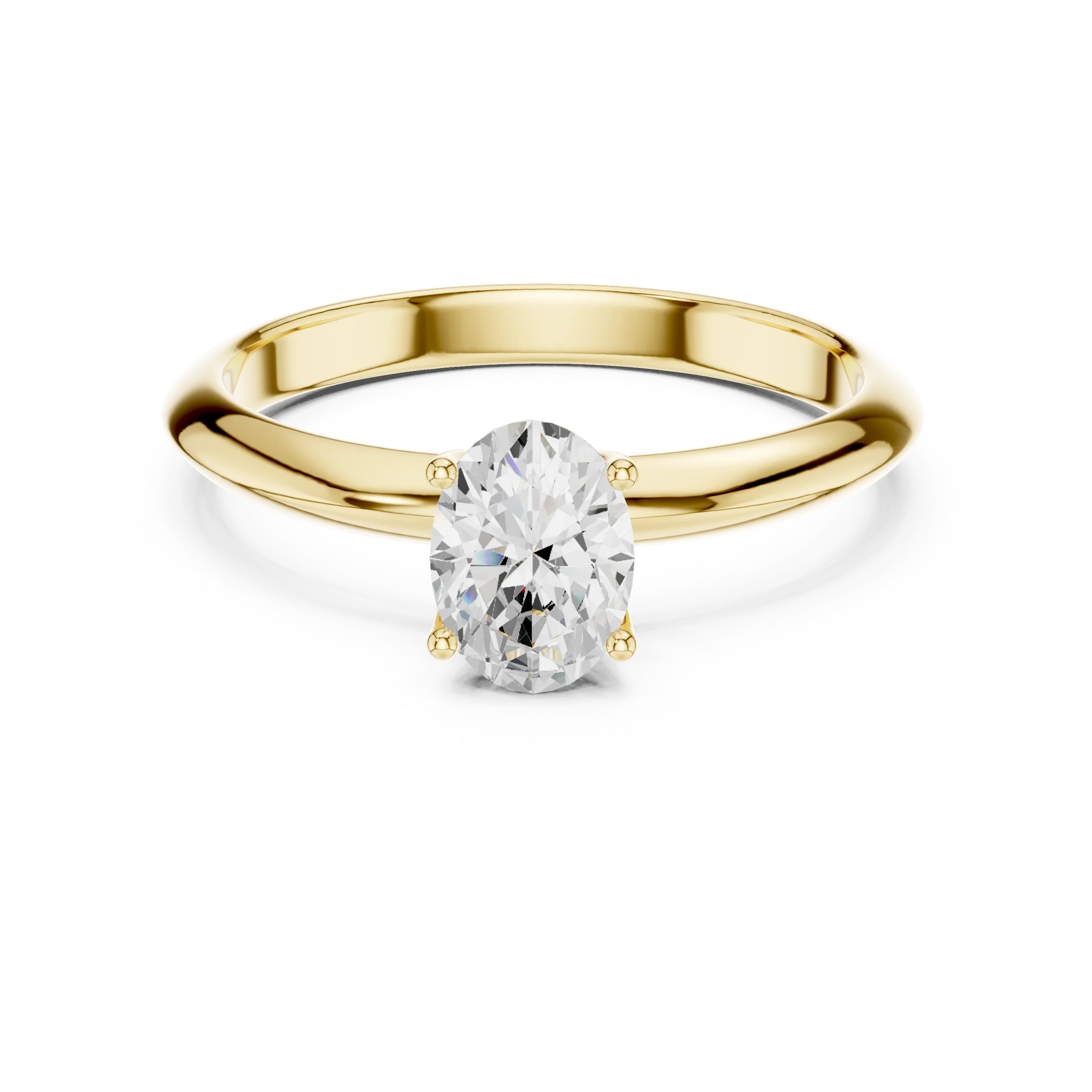Oval Cut Diamond Solitaire Engagement Ring