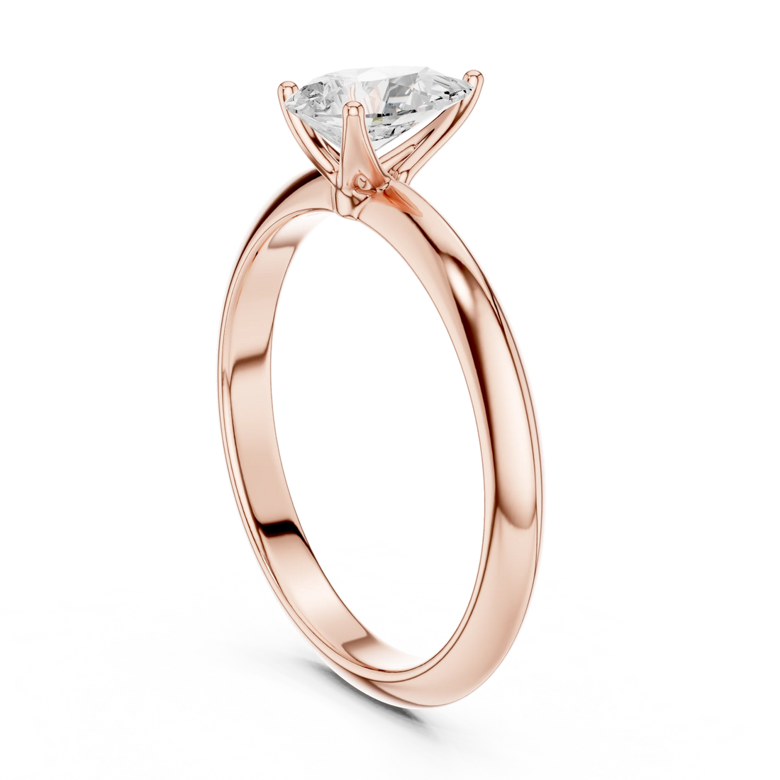 Pear Cut Diamond Solitaire Engagement Ring