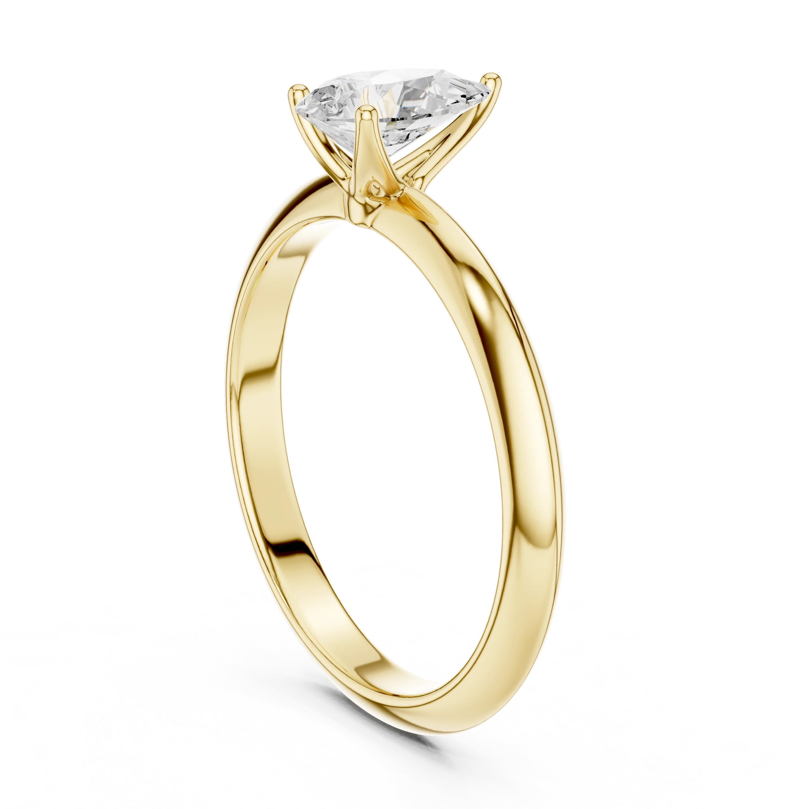 Pear Cut Diamond Solitaire Engagement Ring