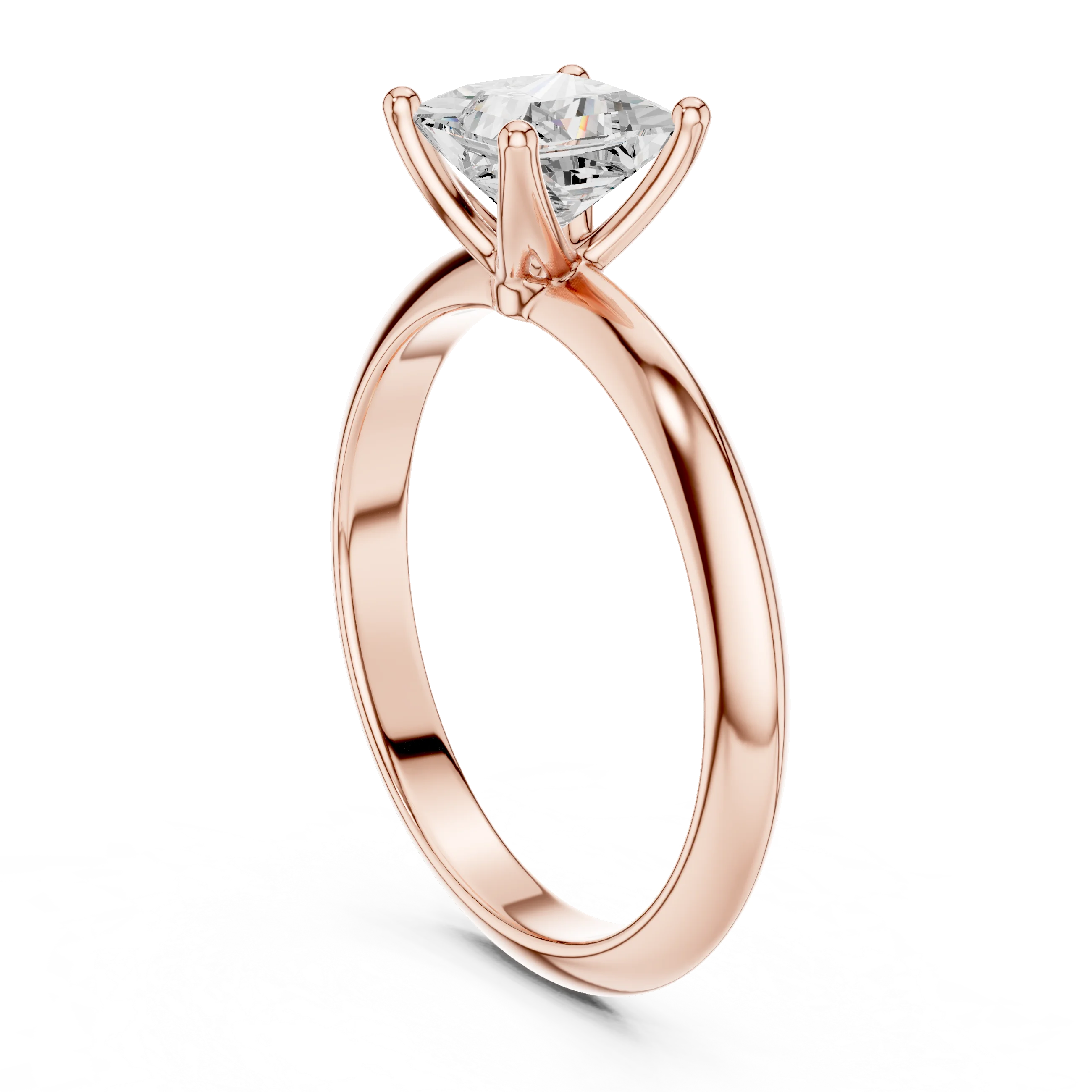 Princess Cut Diamond Solitaire Engagement Ring