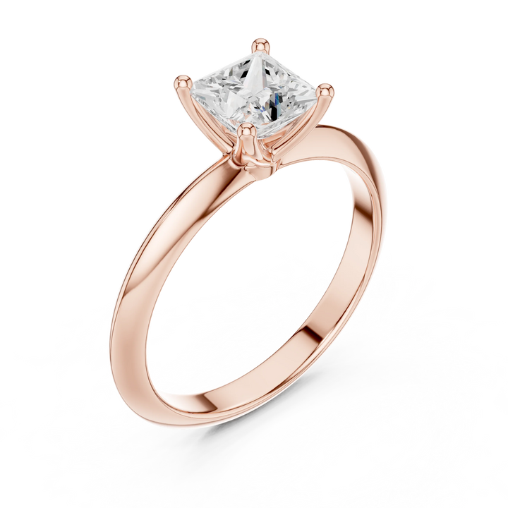 Princess Cut Diamond Solitaire Engagement Ring