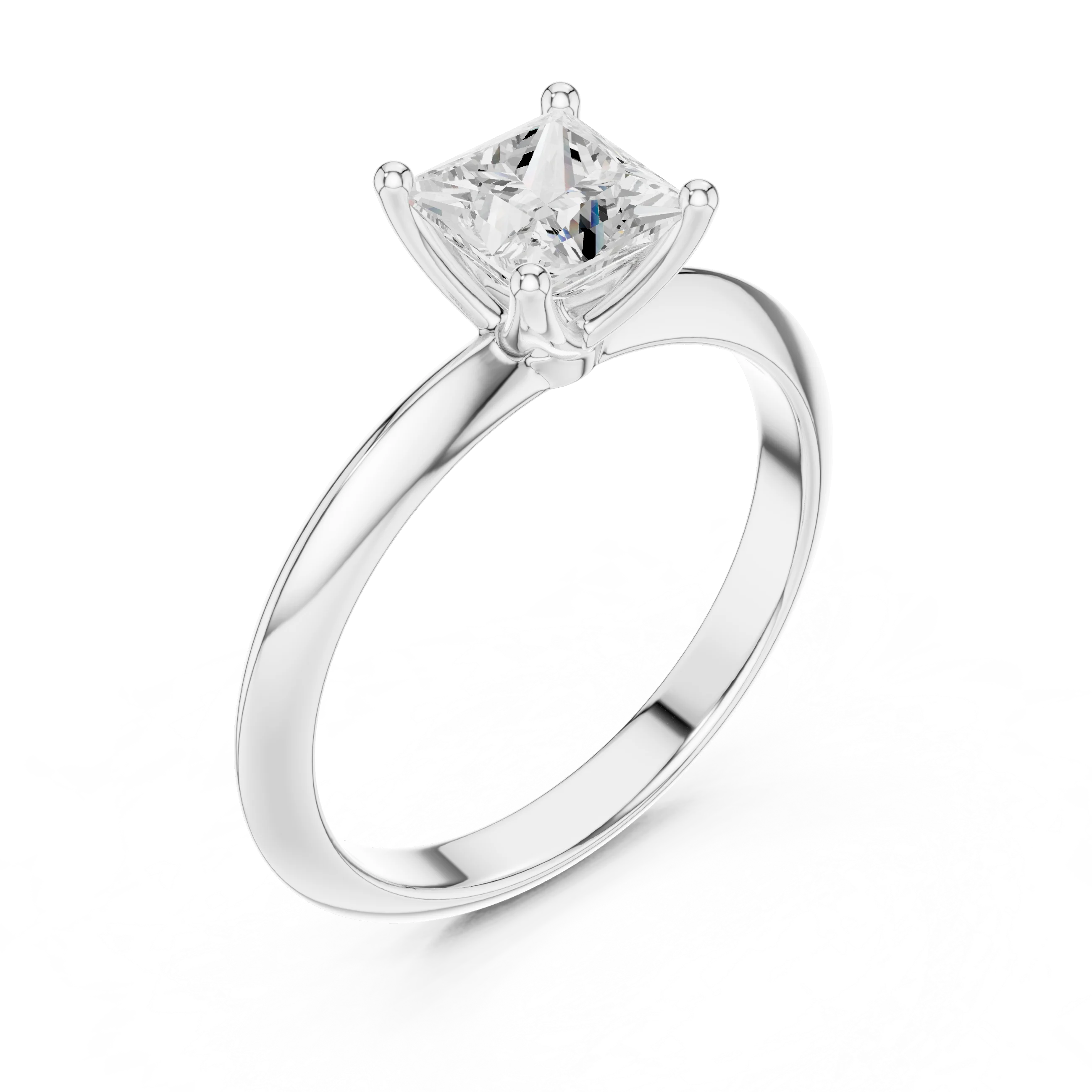 Princess Cut Diamond Solitaire Engagement Ring