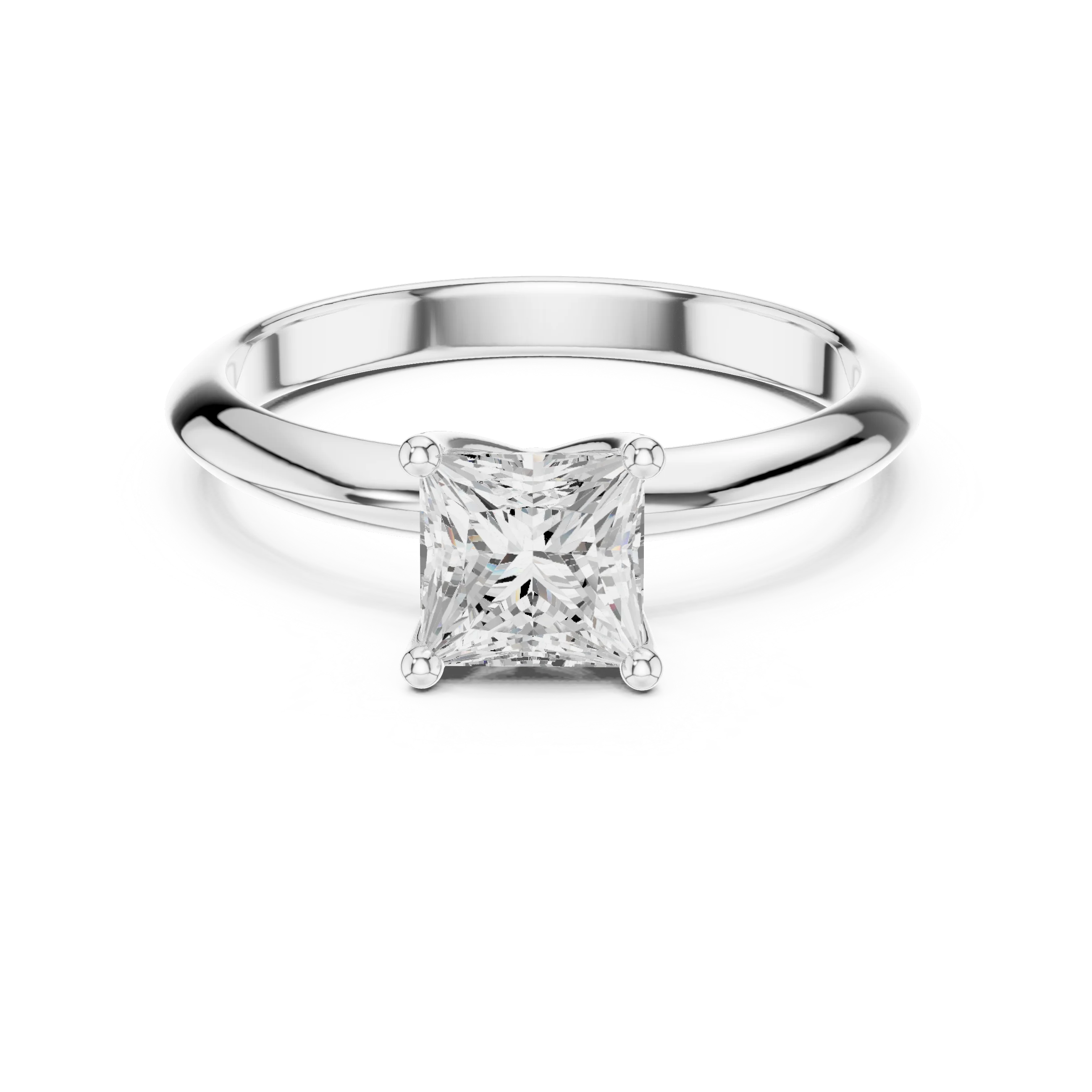 Princess Cut Diamond Solitaire Engagement Ring