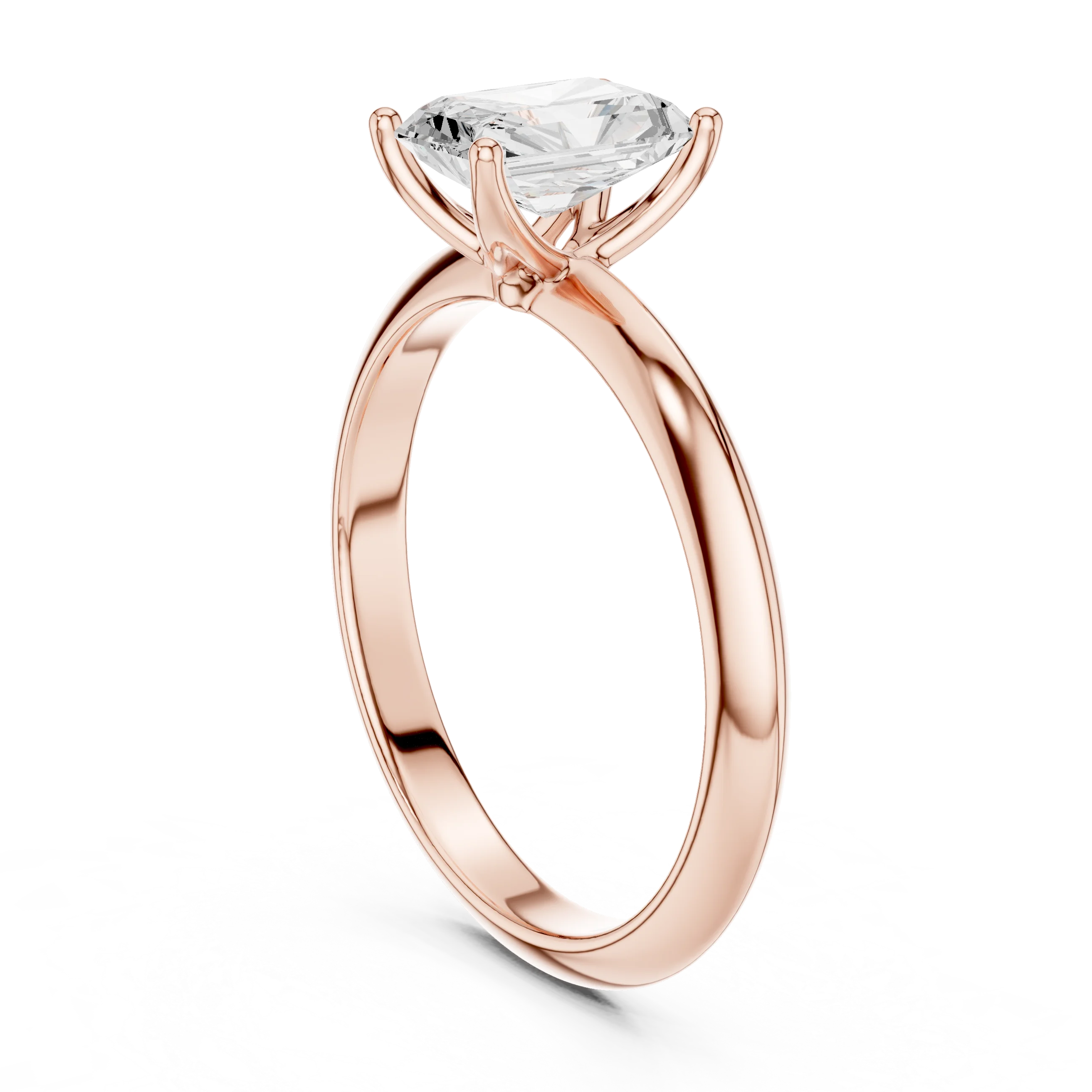 Radiant Cut Diamond Solitaire Engagement Ring