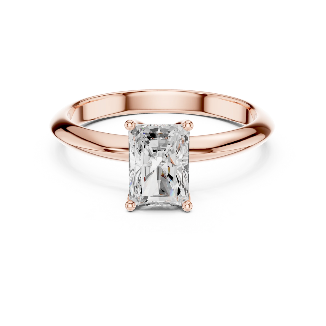 Radiant Cut Diamond Solitaire Engagement Ring