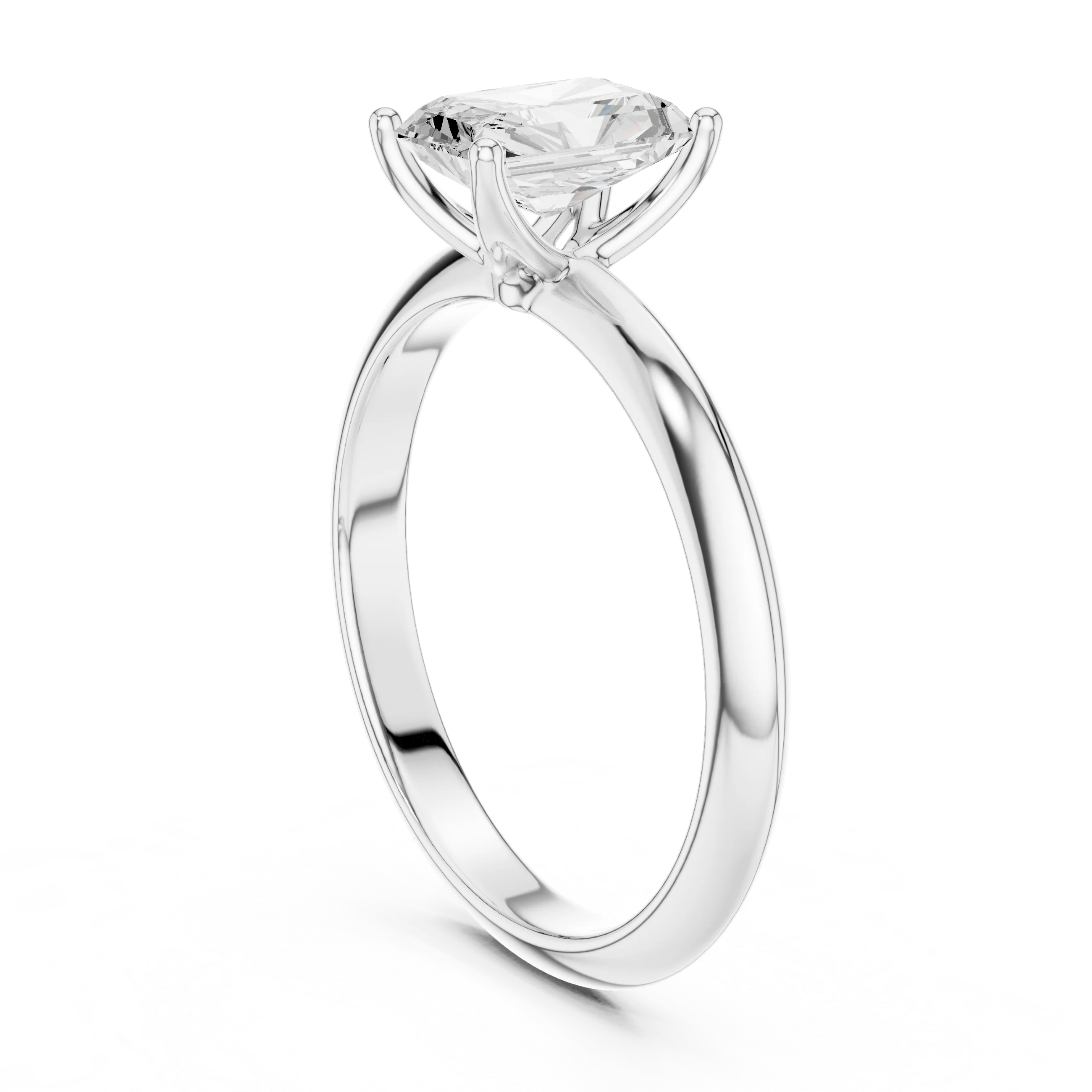 Radiant Cut Diamond Solitaire Engagement Ring