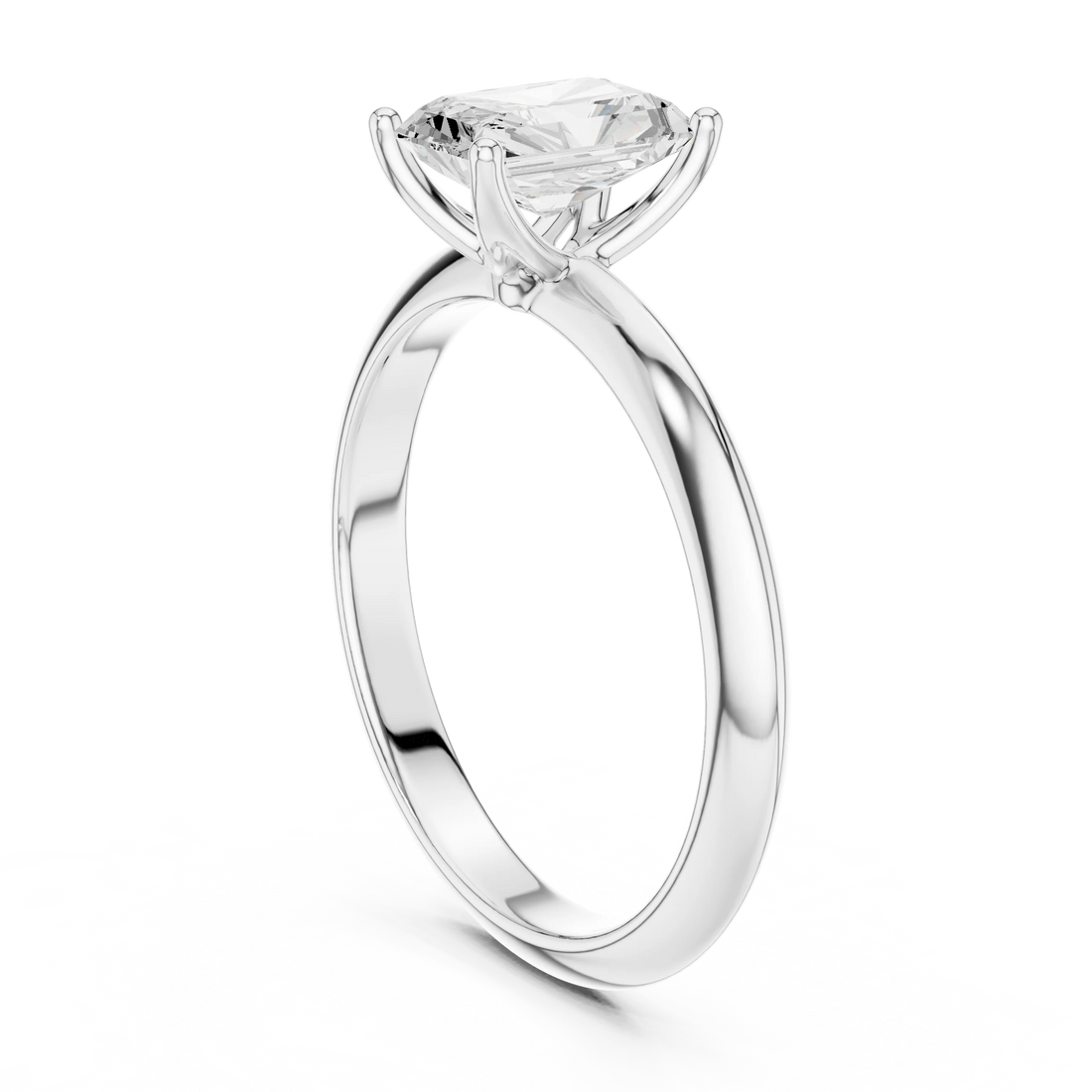 Radiant Cut Diamond Solitaire Engagement Ring