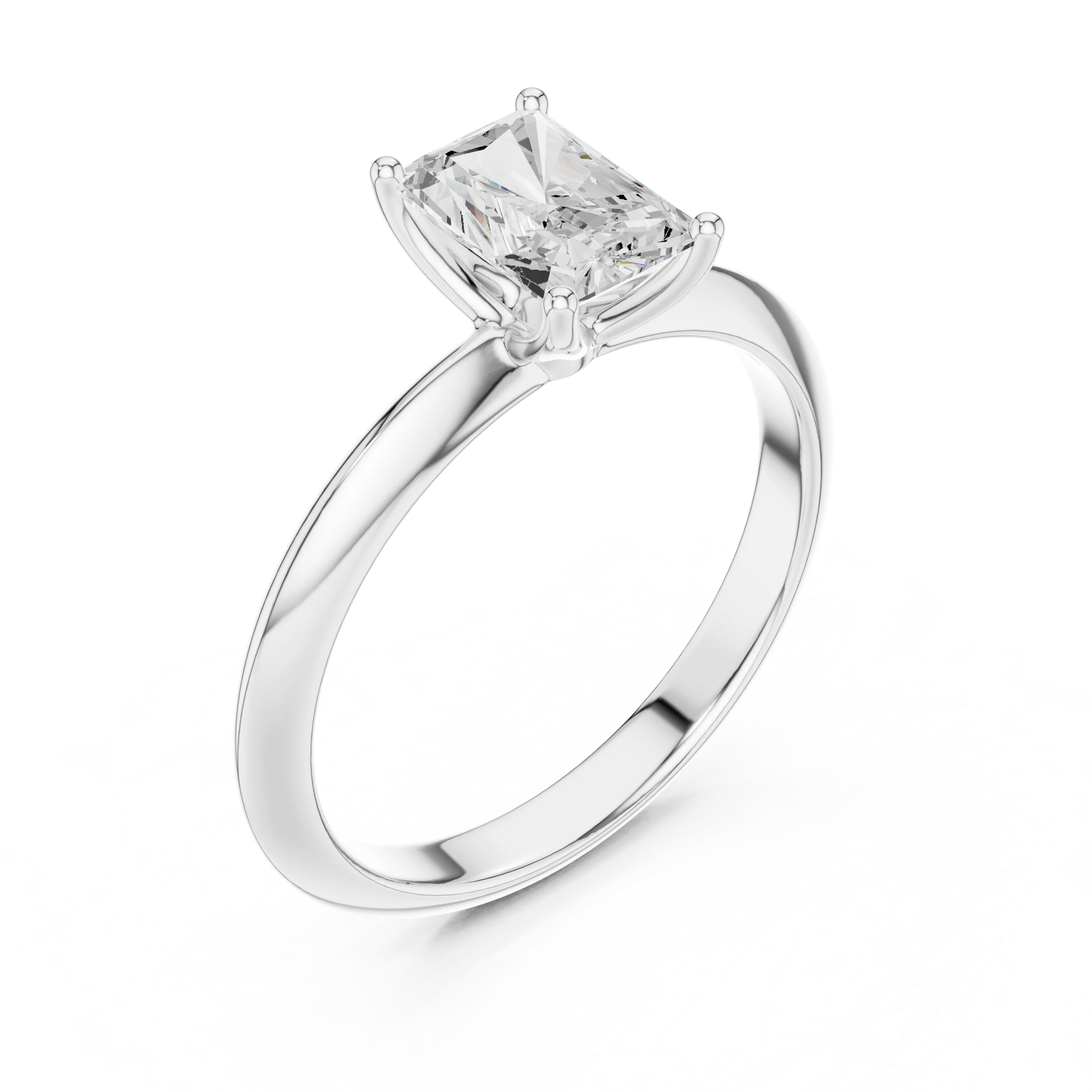 Radiant Cut Diamond Solitaire Engagement Ring