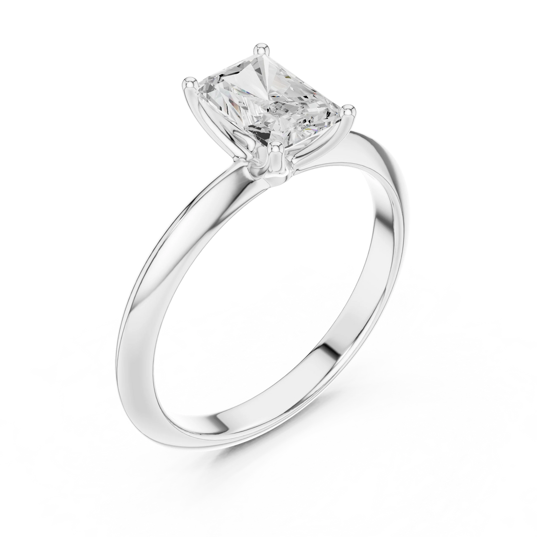 Radiant Cut Diamond Solitaire Engagement Ring