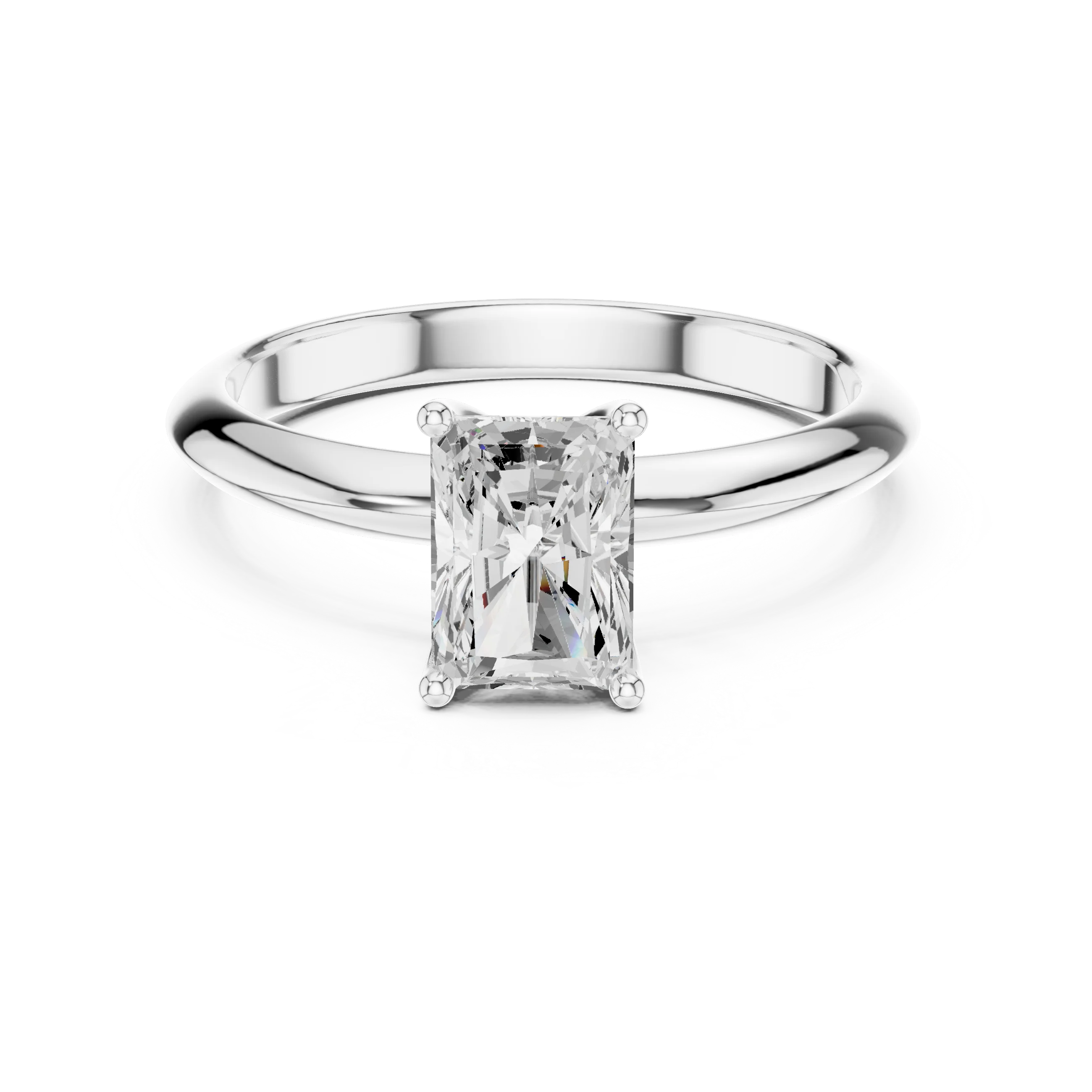 Radiant Cut Diamond Solitaire Engagement Ring