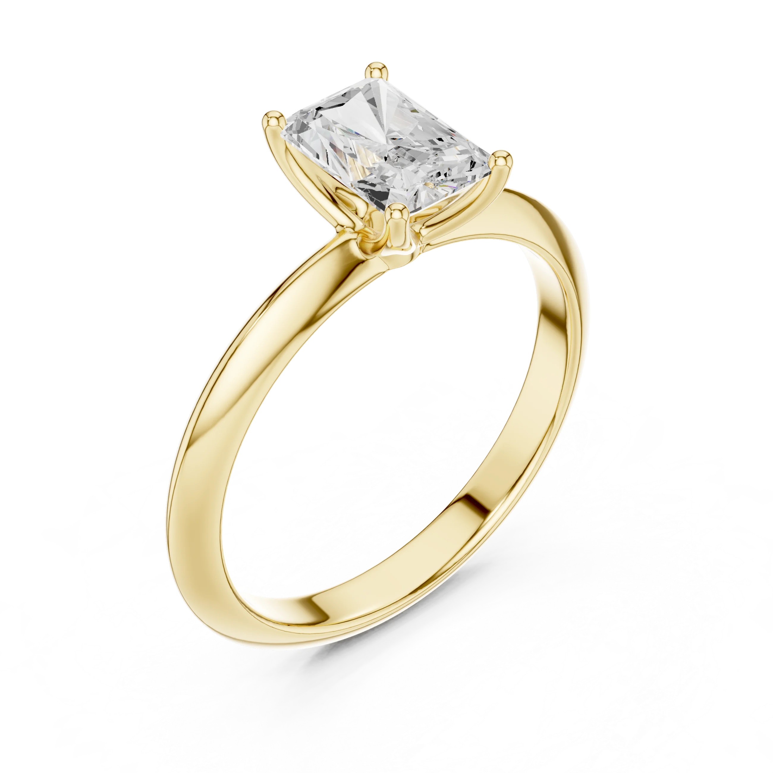 Radiant Cut Diamond Solitaire Engagement Ring