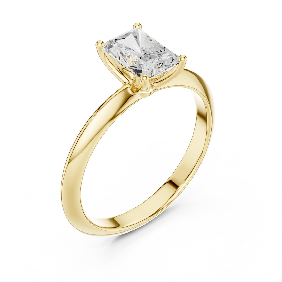 Radiant Cut Diamond Solitaire Engagement Ring