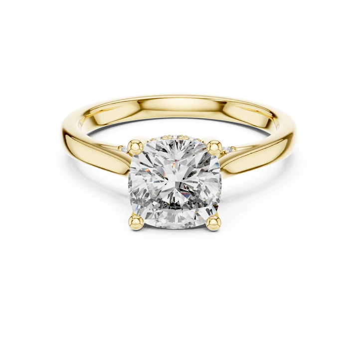 Cushion Cut Solitaire Diamond Ring