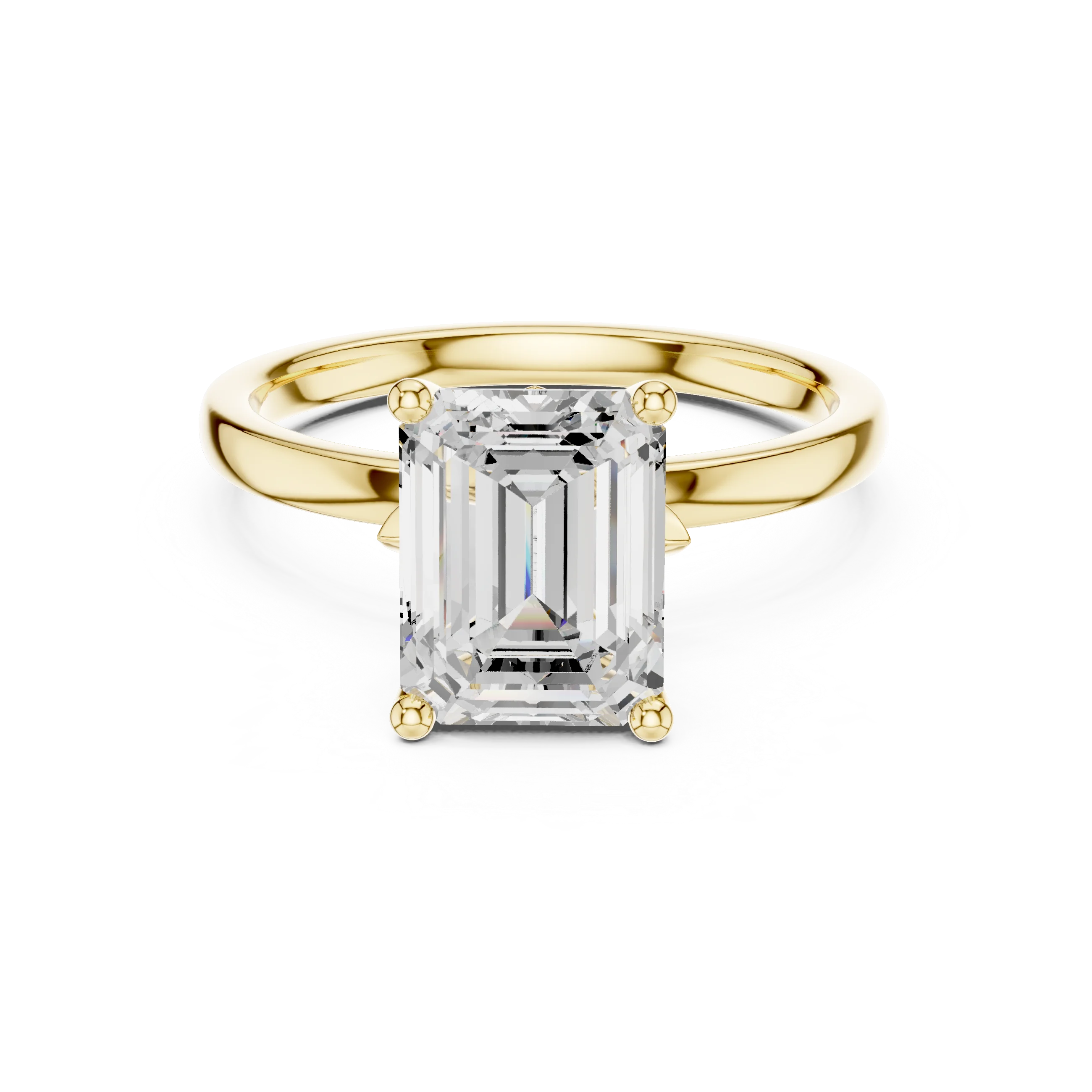Emerald Cut Diamond Solitaire Engagement Ring