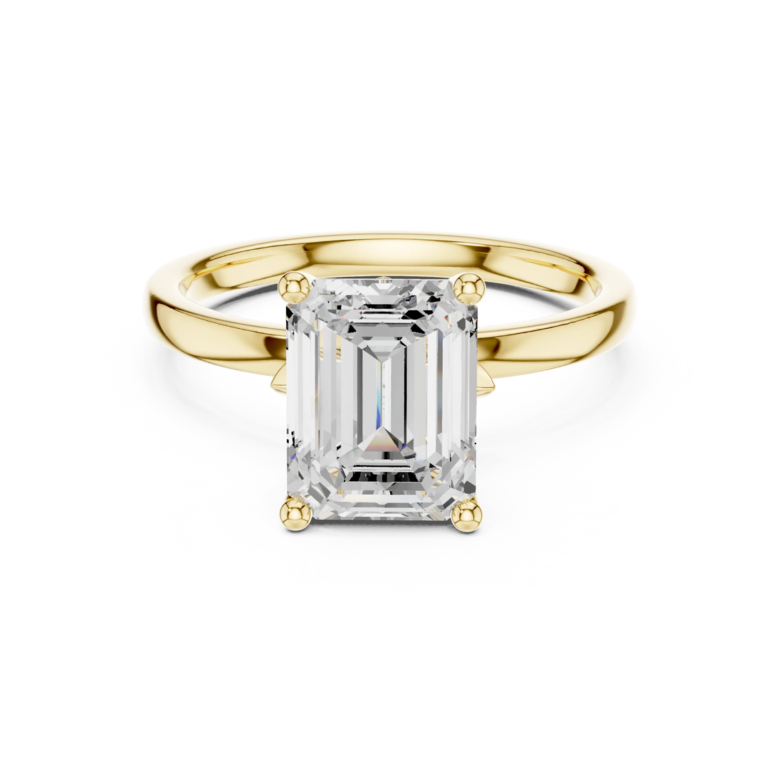 Emerald Cut Diamond Solitaire Engagement Ring