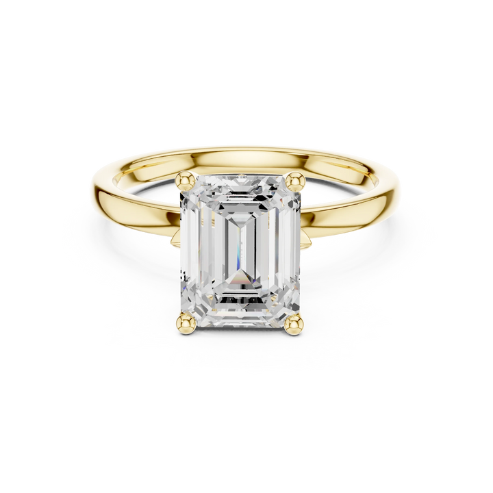 Emerald Cut Diamond Solitaire Engagement Ring