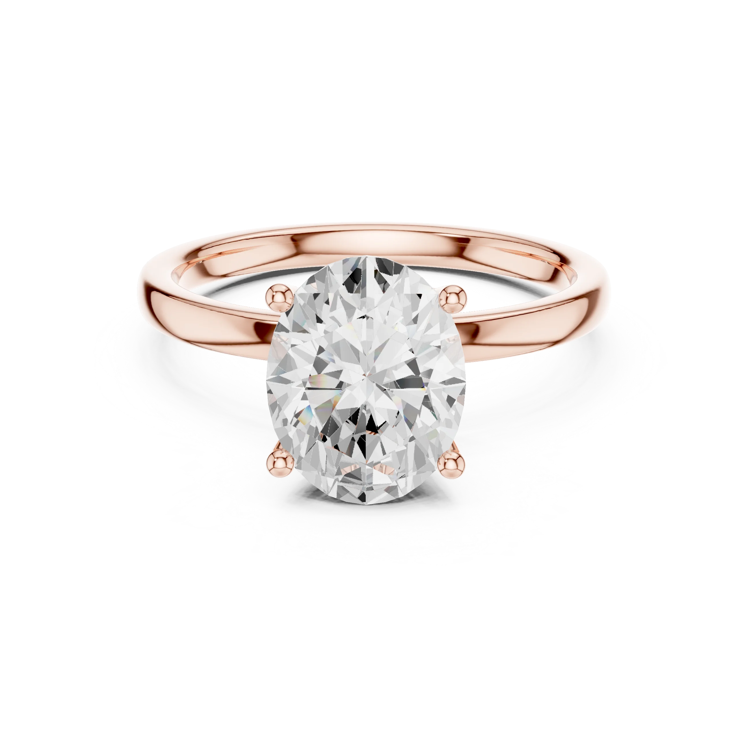 Oval Cut Diamond Solitaire Engagement Ring