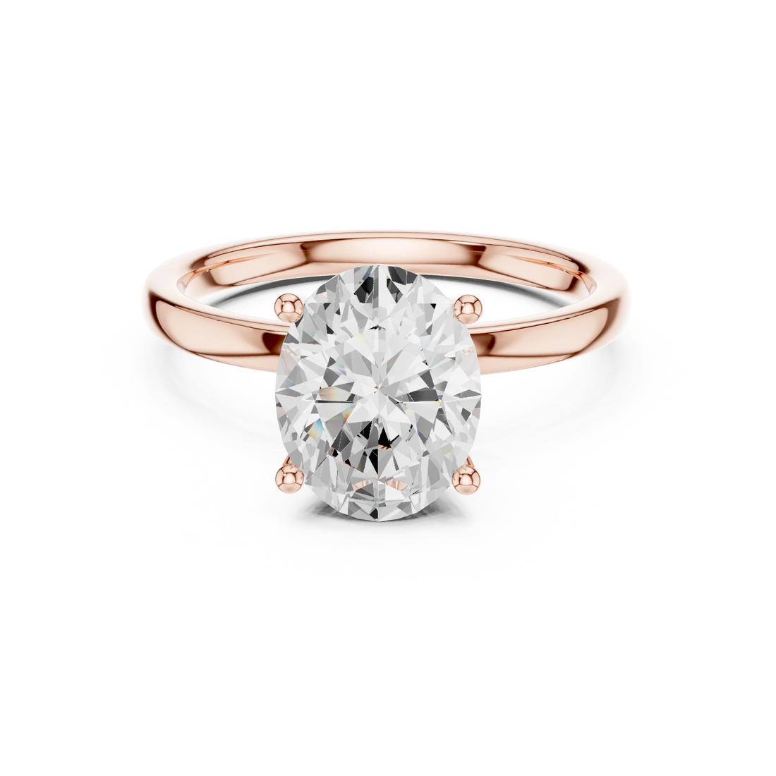 Oval Cut Diamond Solitaire Engagement Ring