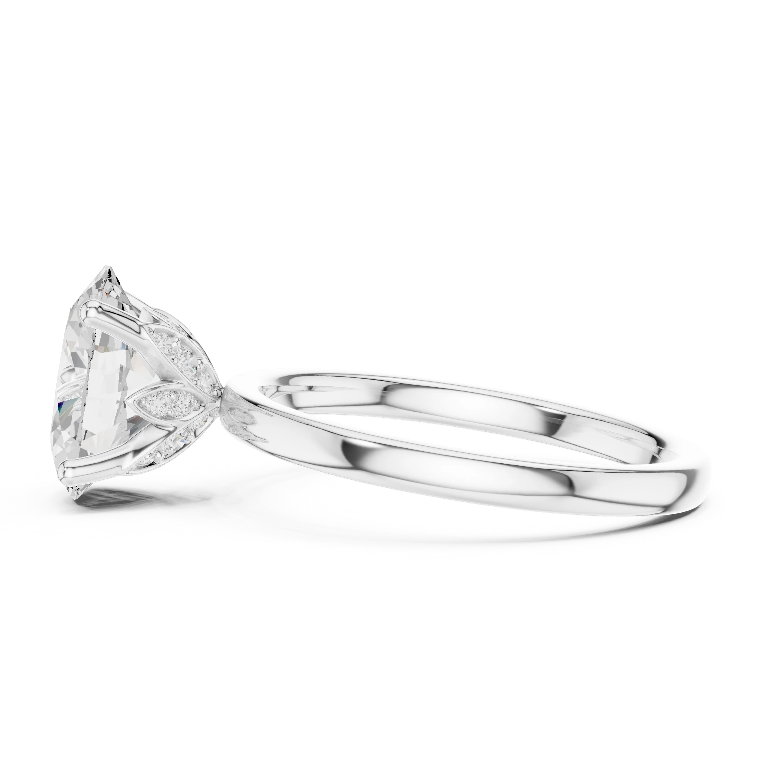 Oval Cut Diamond Solitaire Engagement Ring