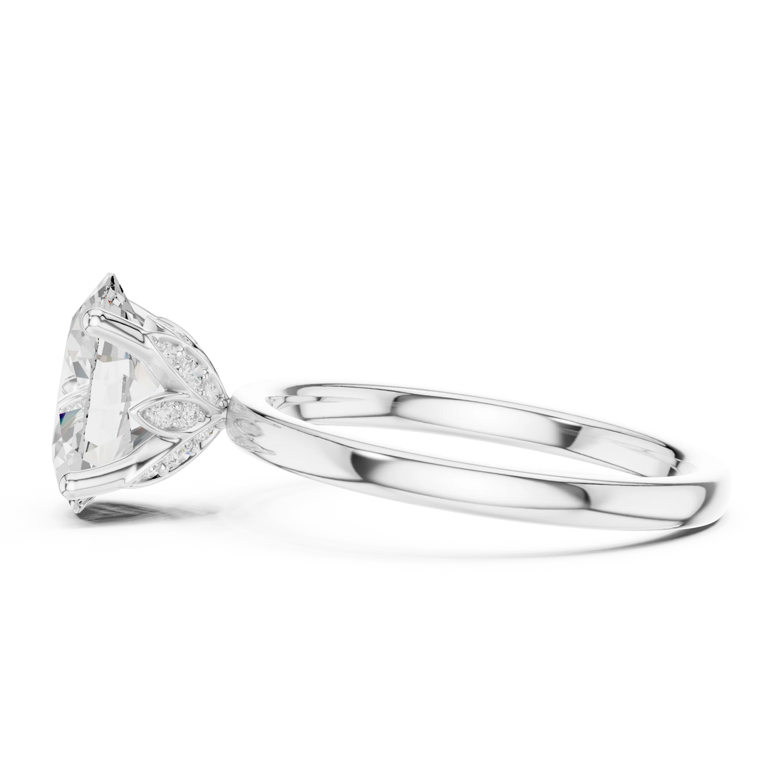 Oval Cut Diamond Solitaire Engagement Ring