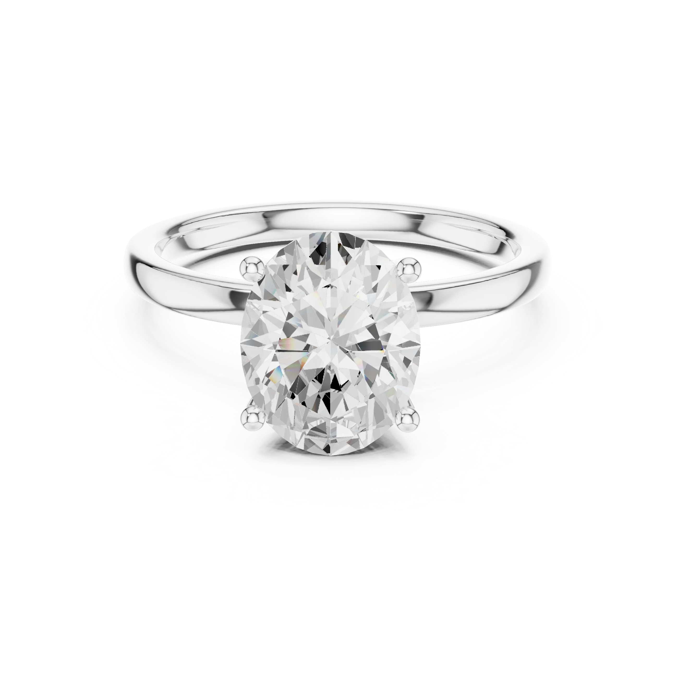 Oval Cut Diamond Solitaire Engagement Ring