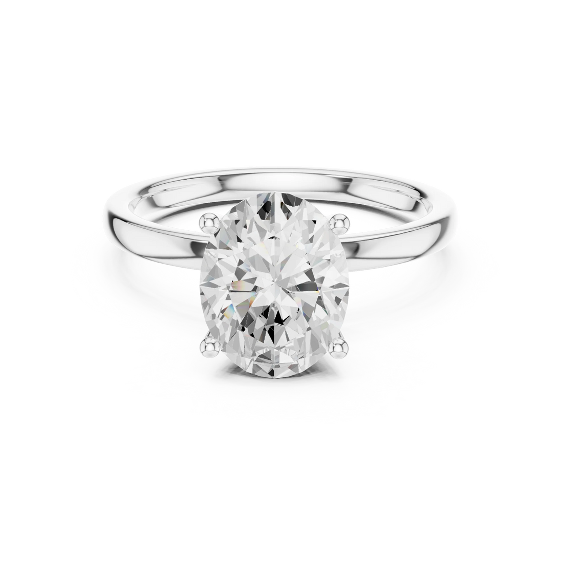 Oval Cut Diamond Solitaire Engagement Ring