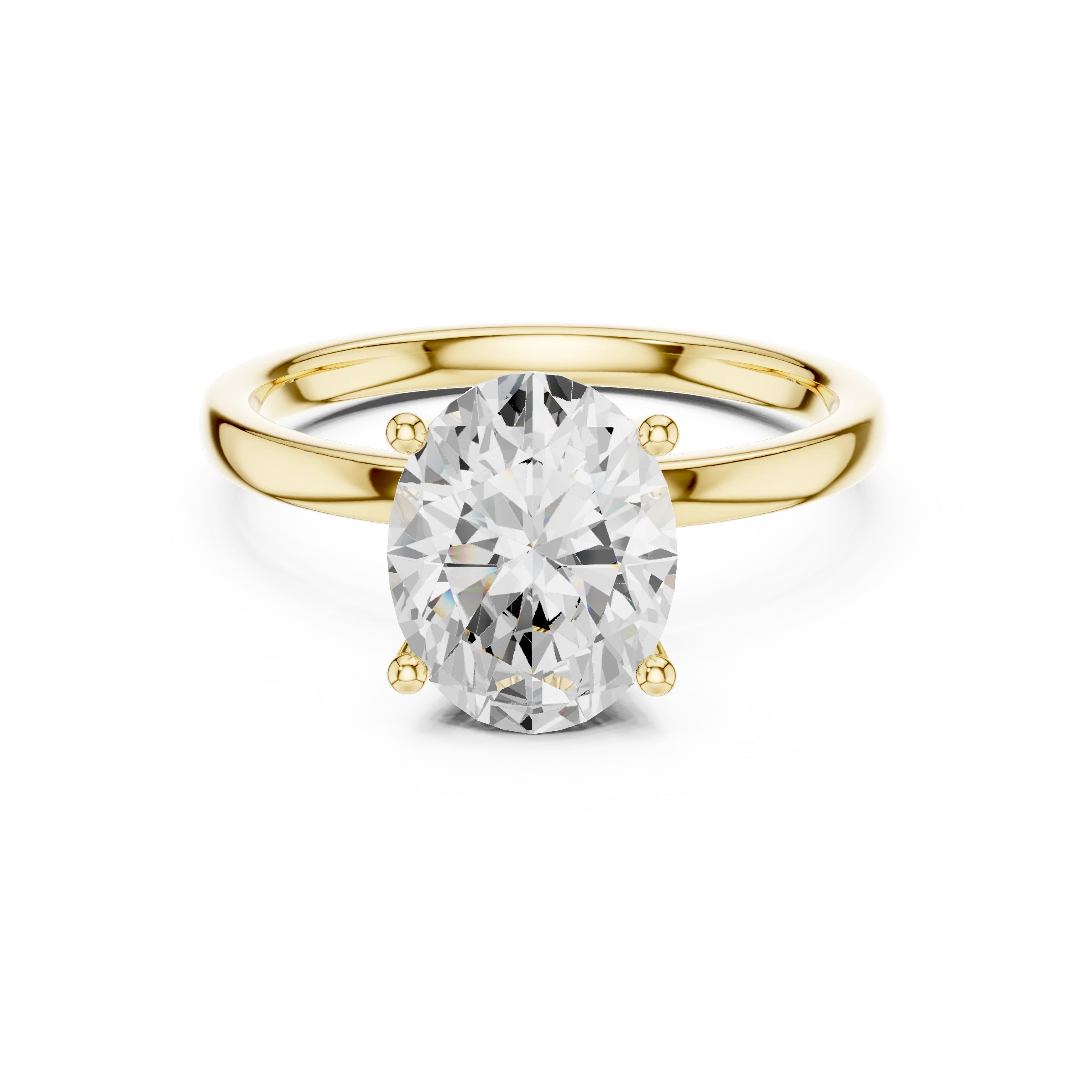 Oval Cut Diamond Solitaire Engagement Ring