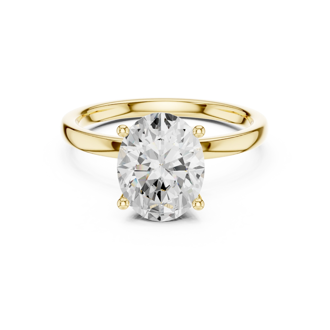 Oval Cut Diamond Solitaire Engagement Ring