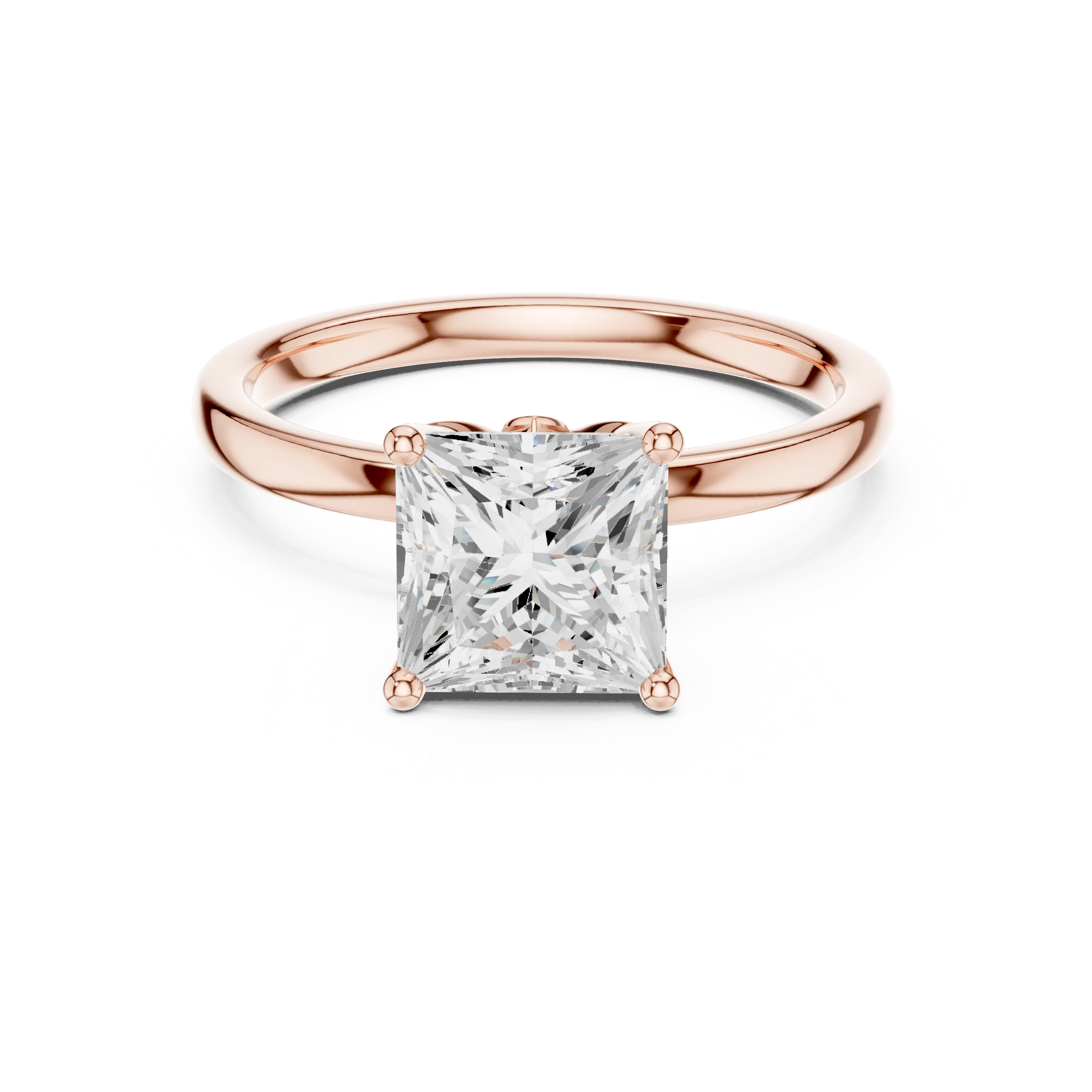 Princess Cut Diamond Solitaire Engagement Ring