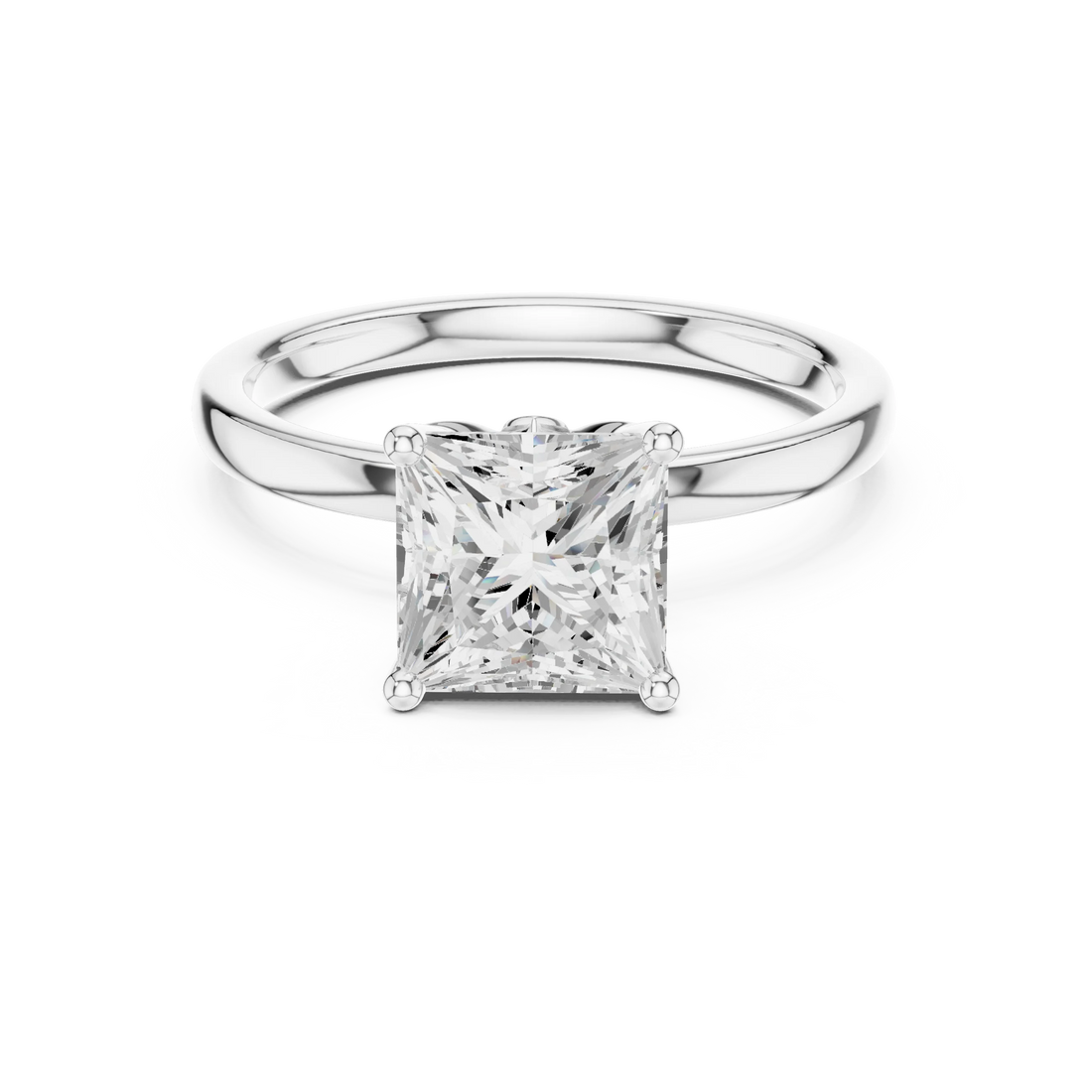 Princess Cut Diamond Solitaire Engagement Ring