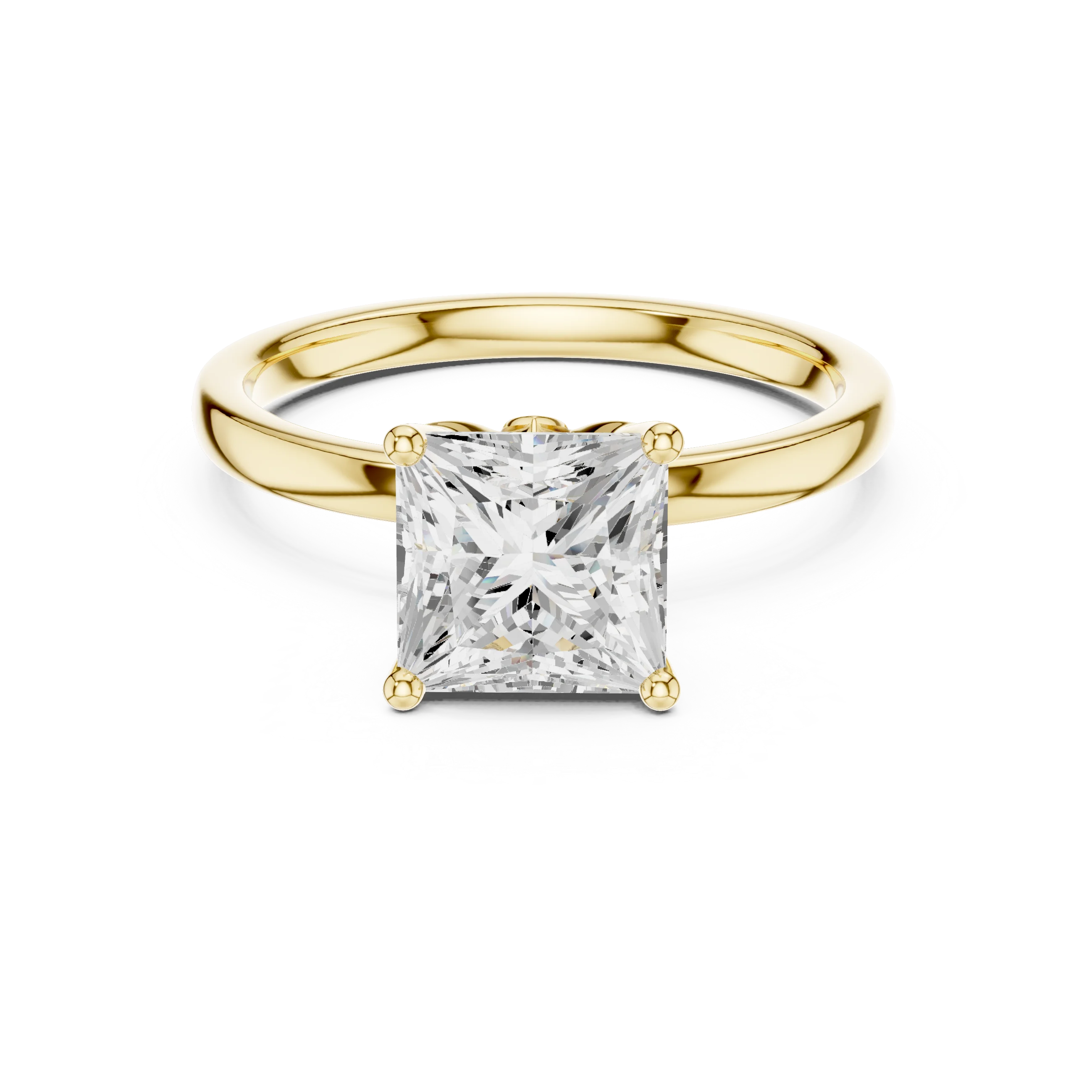 Princess Cut Diamond Solitaire Engagement Ring