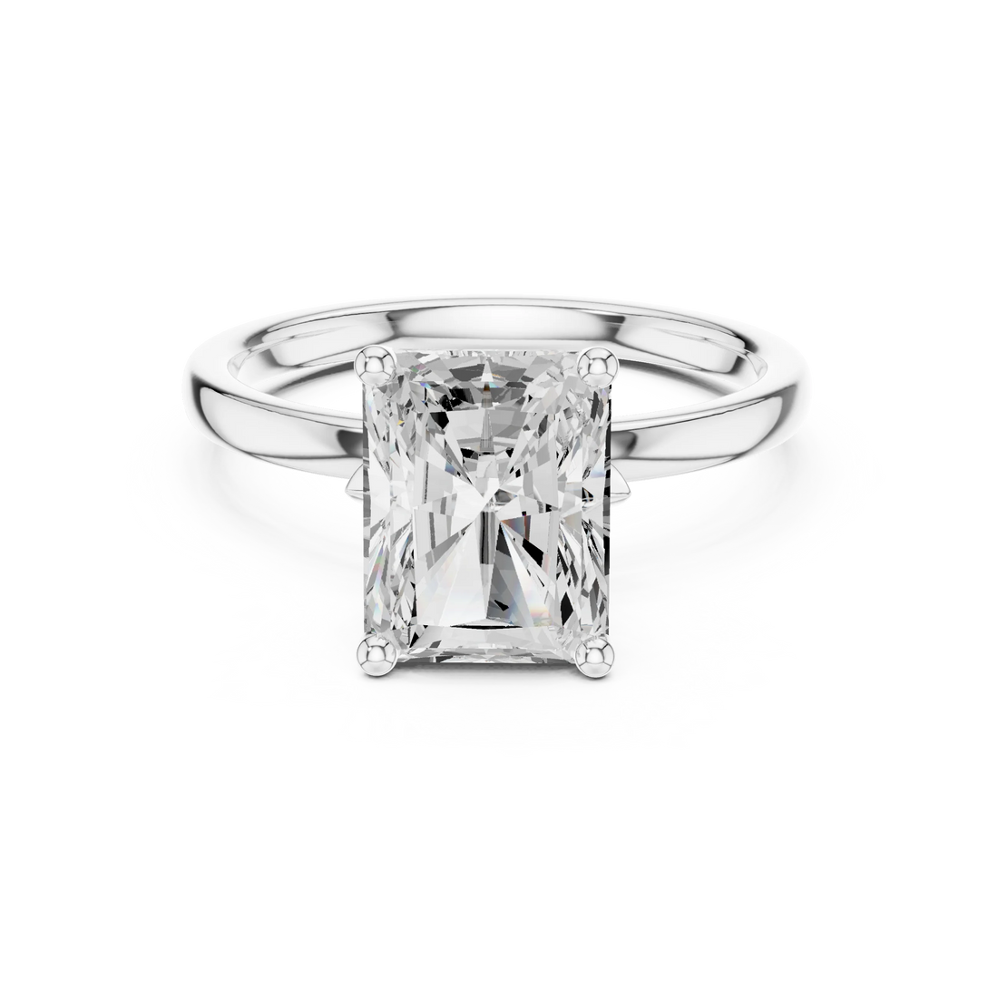 Radiant Cut Diamond Solitaire Engagement Ring