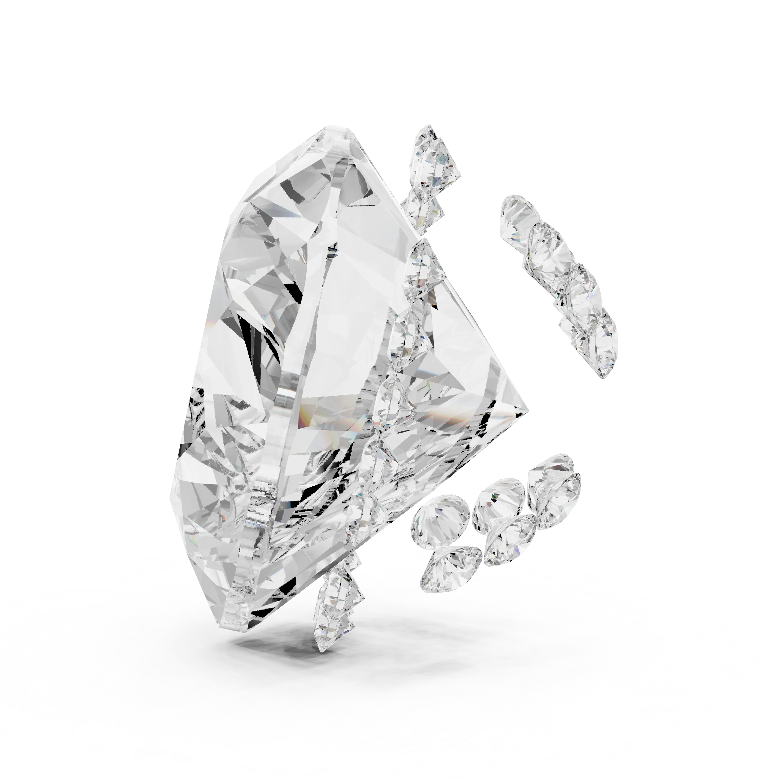 Heart Diamond Hidden Halo Engagement Ring