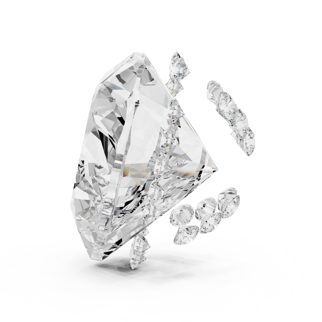 Heart Diamond Hidden Halo Engagement Ring