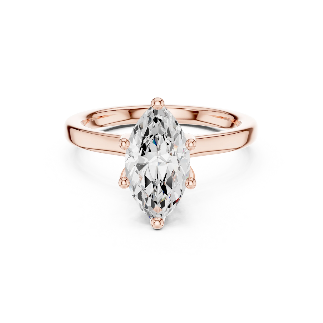 Marquise Shape Diamond Hidden Halo Engagement Ring