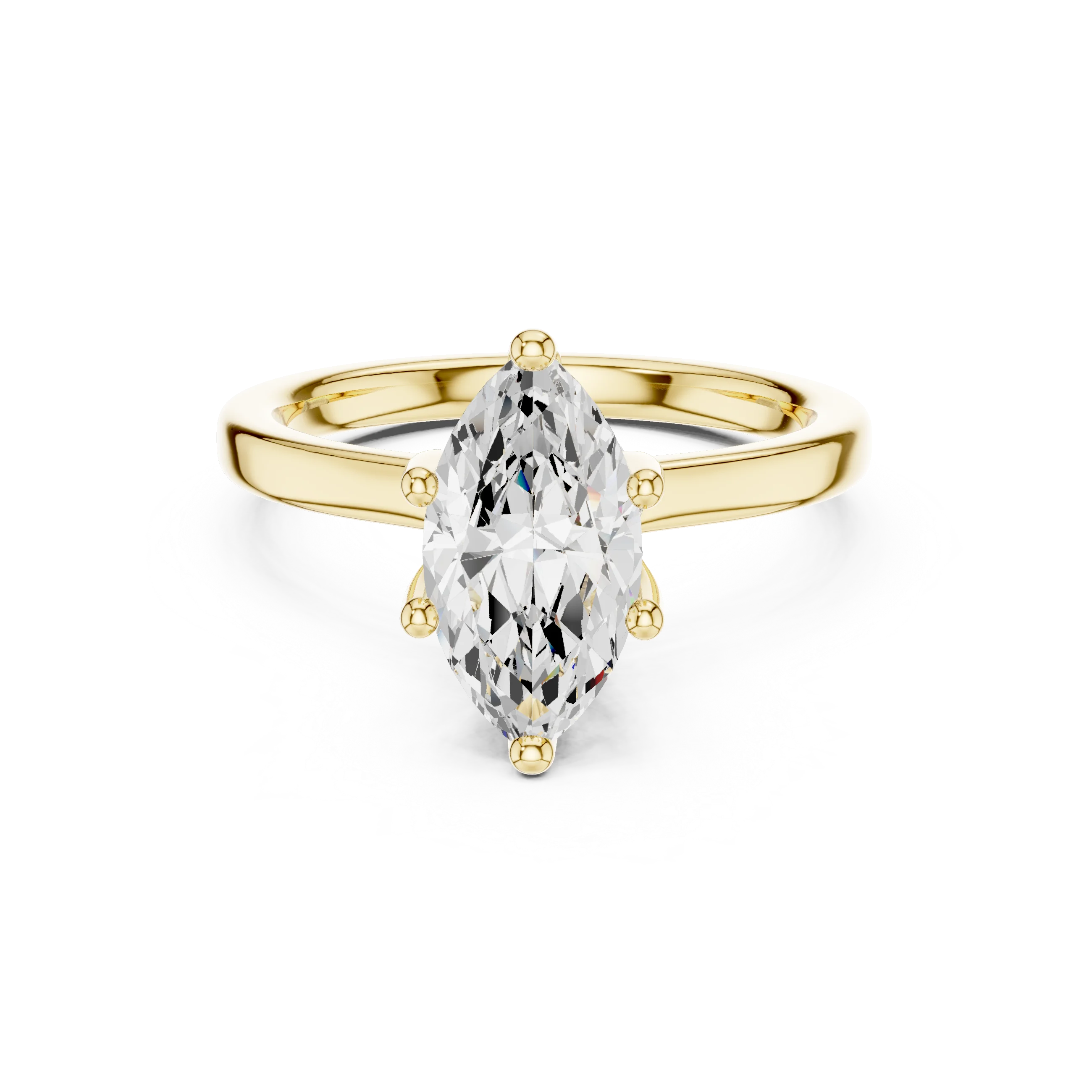 Marquise Shape Diamond Hidden Halo Engagement Ring
